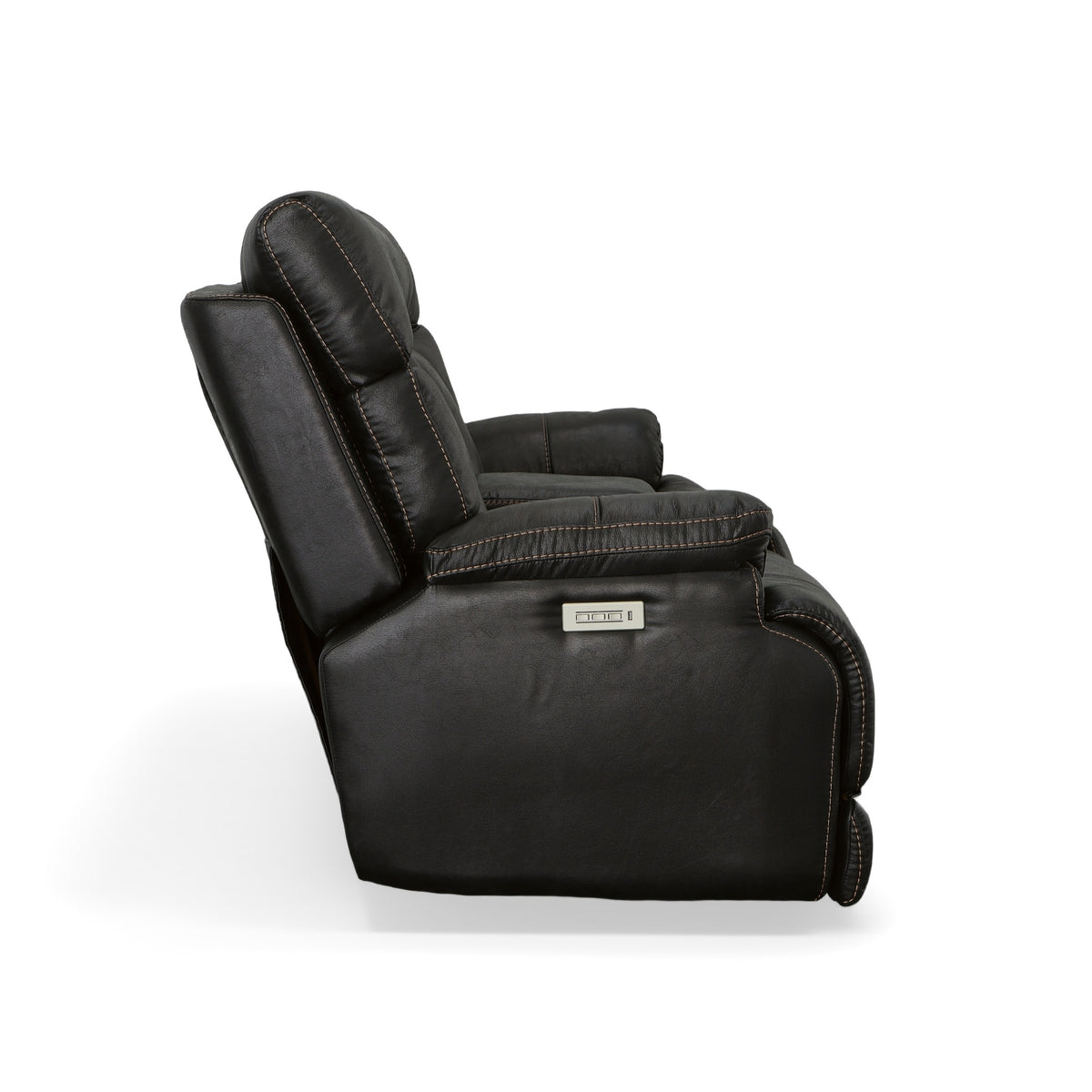 Clive Fabric Power Reclining Loveseat with Console, Power Headrests & Lumbar