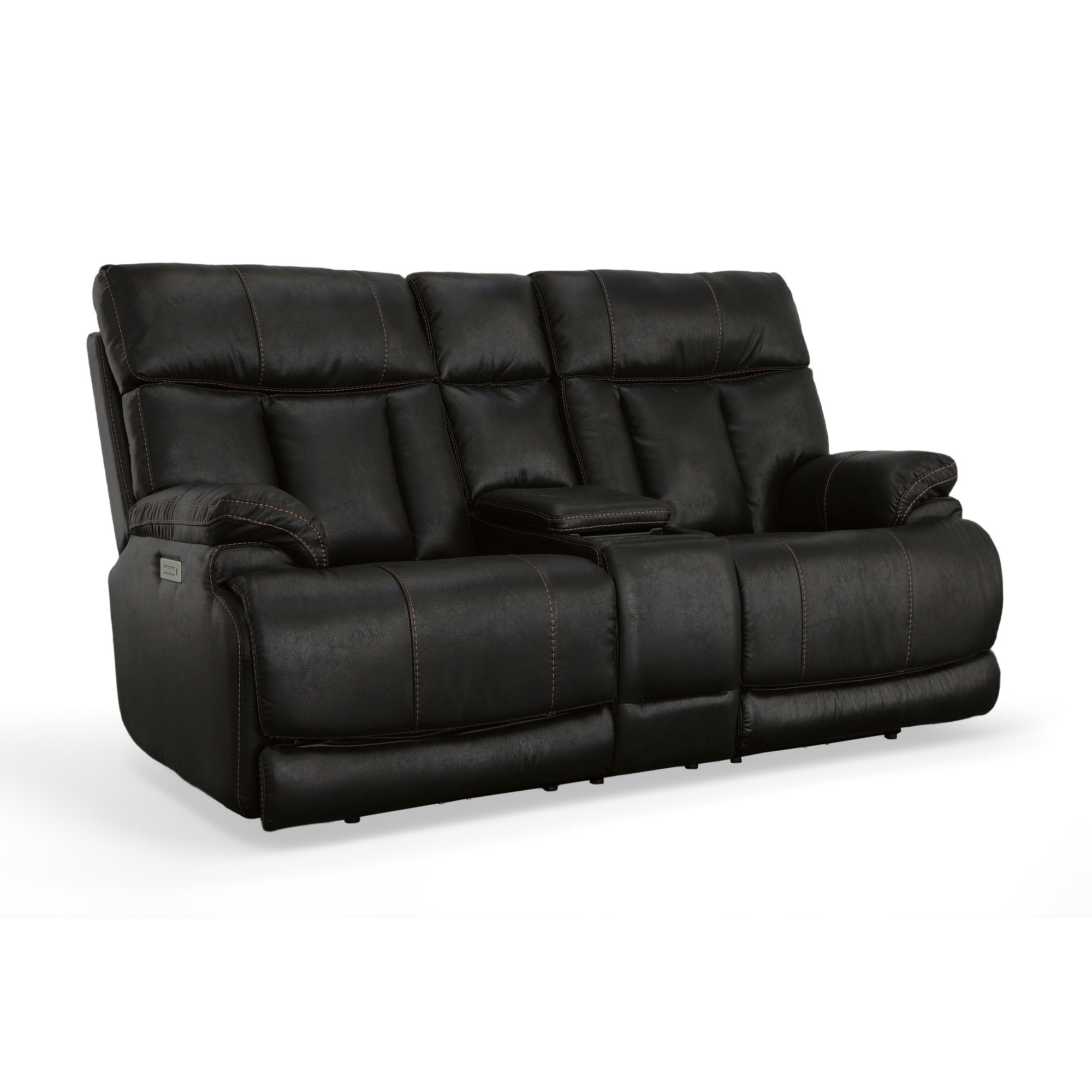 Clive Clove Fabric Power Recliner with Power Headrest & Lumbar
