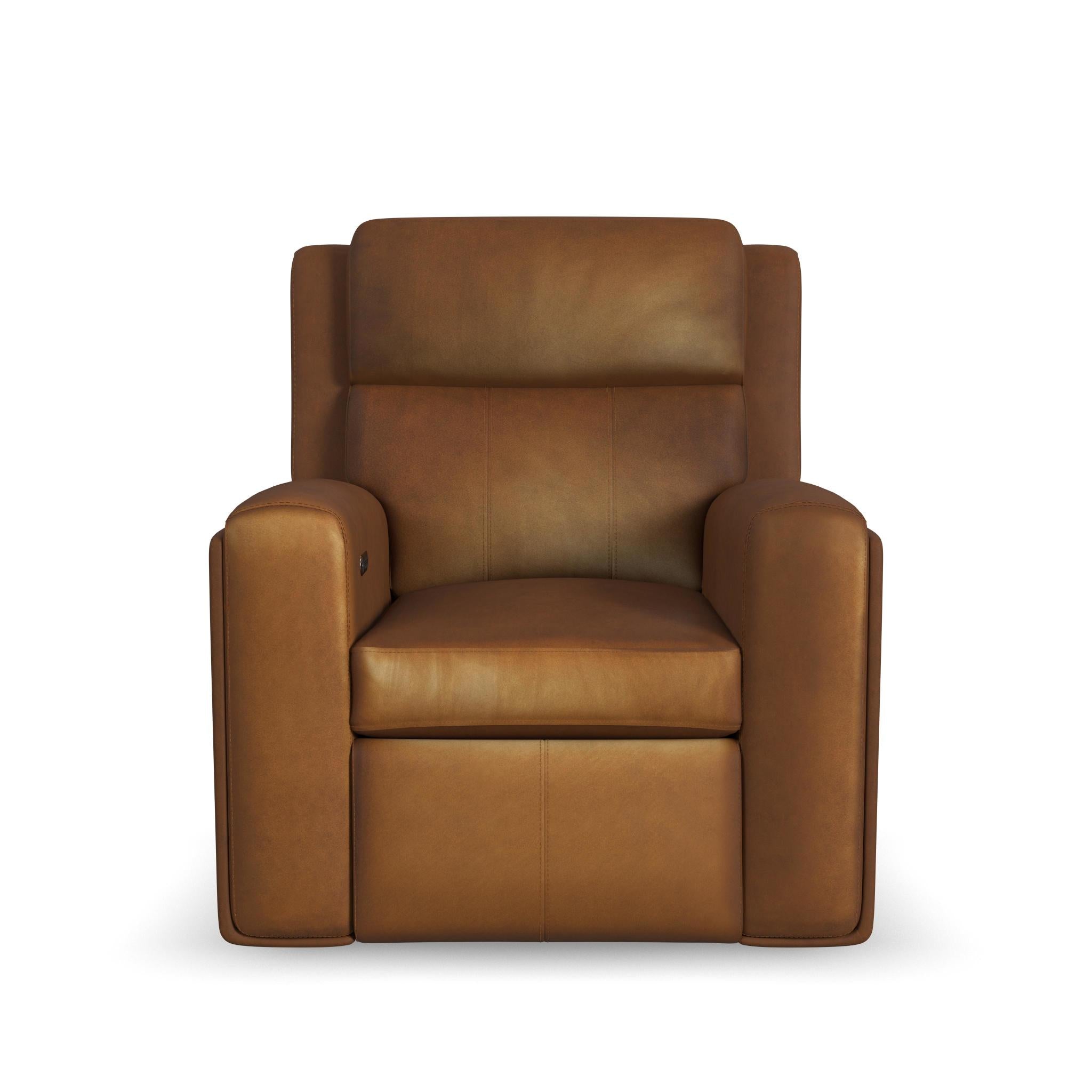 Wyatt Leather Power Recliner with Power Headrest & Lumbar
