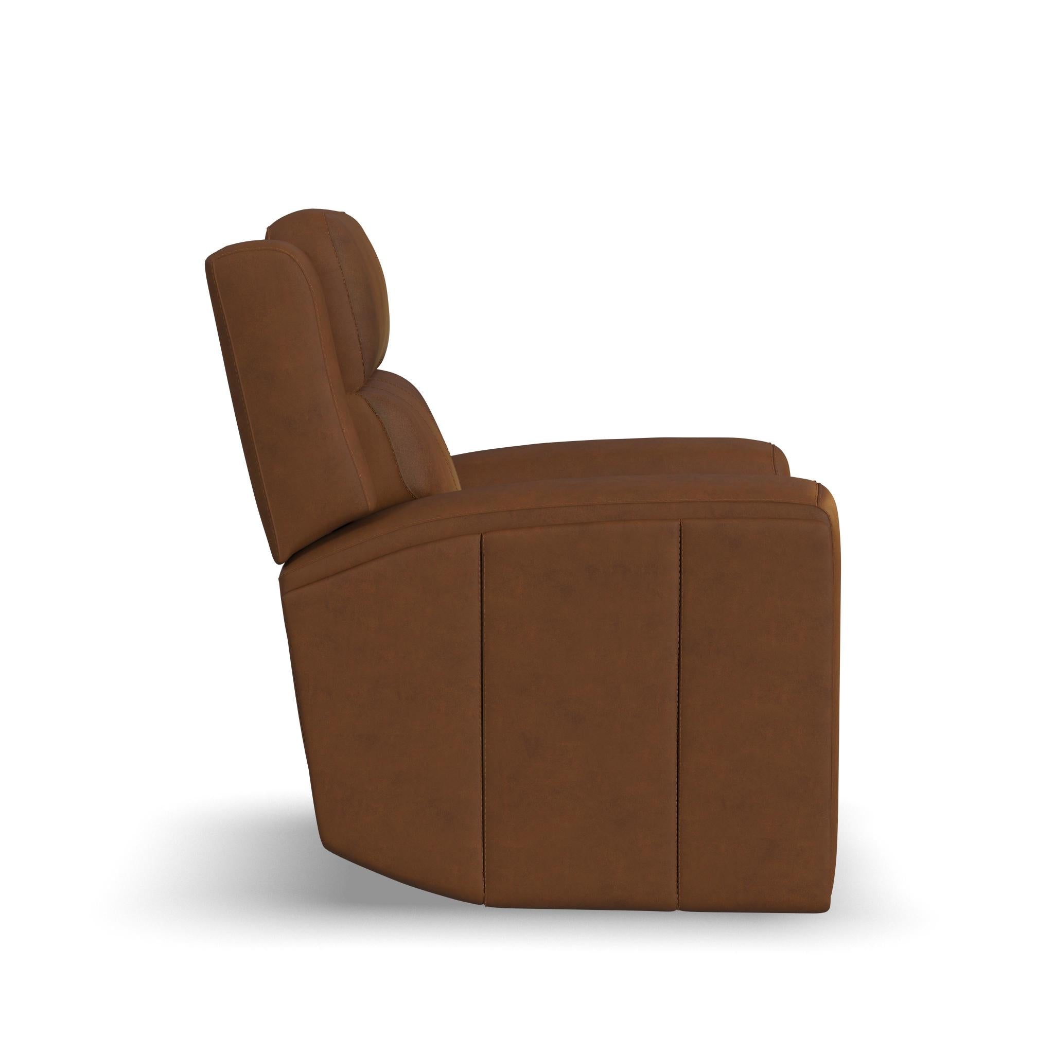 Wyatt Leather Power Recliner with Power Headrest & Lumbar