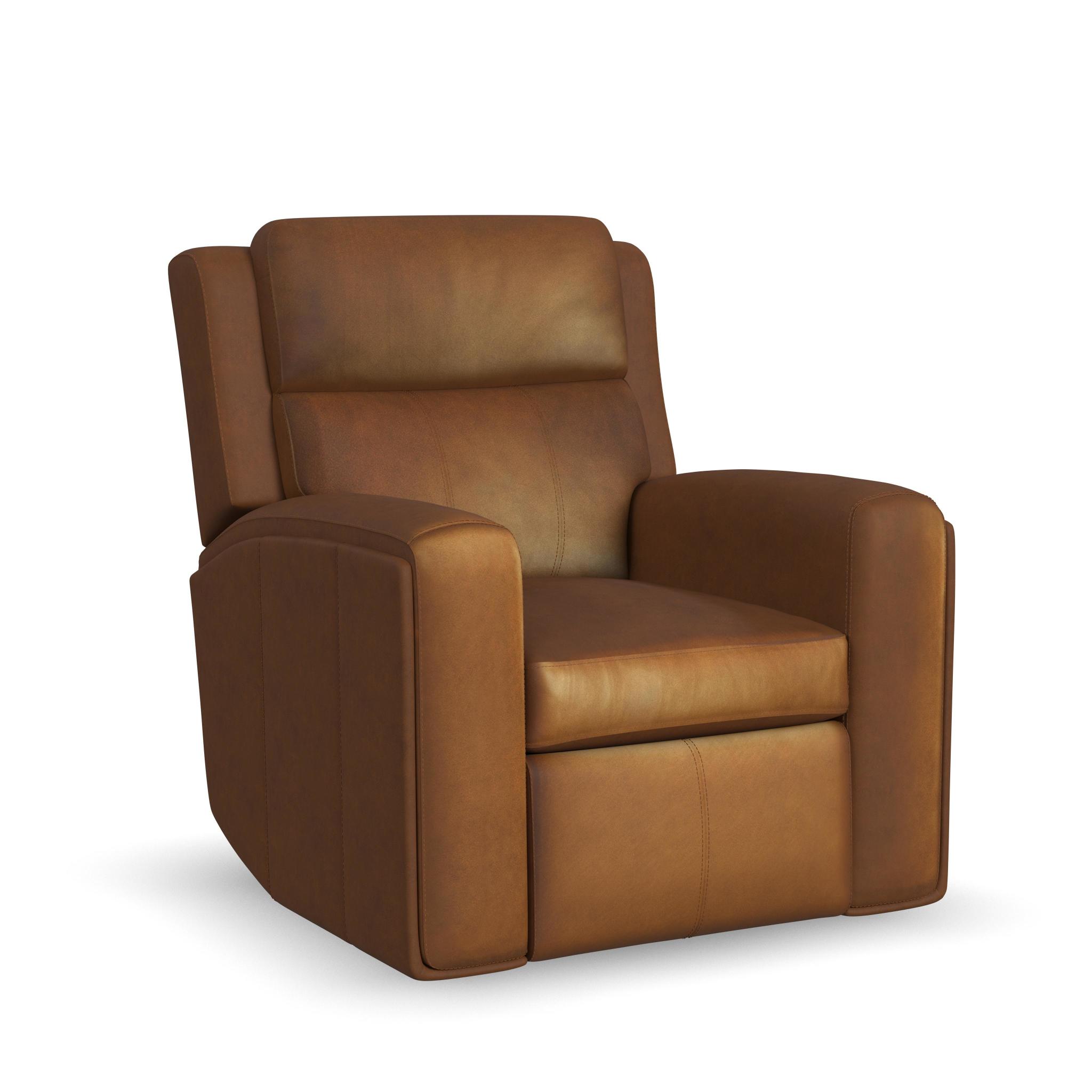 Wyatt Leather Power Recliner with Power Headrest & Lumbar