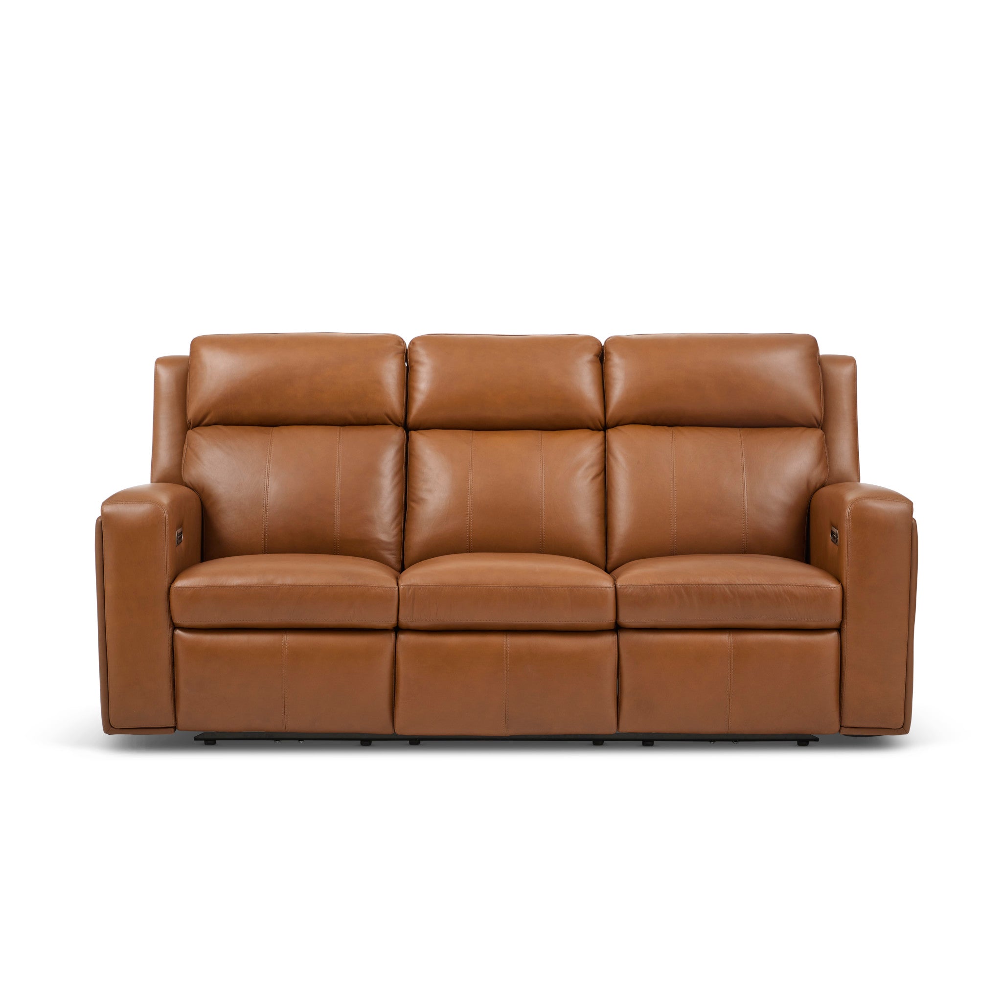 Wyatt Leather Power Reclining Sofa with Power Headrests & Lumbar