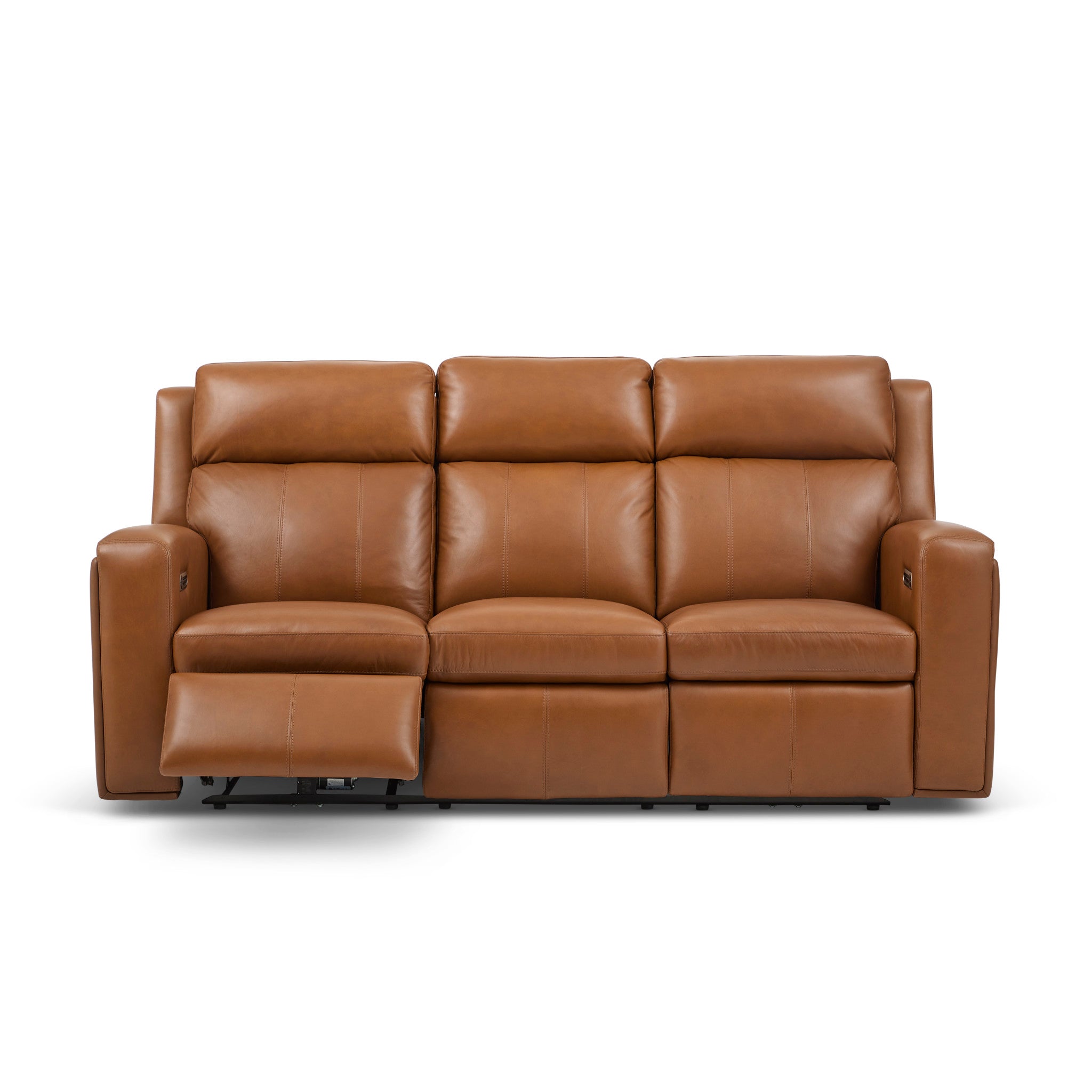 Wyatt Leather Power Reclining Sofa with Power Headrests & Lumbar
