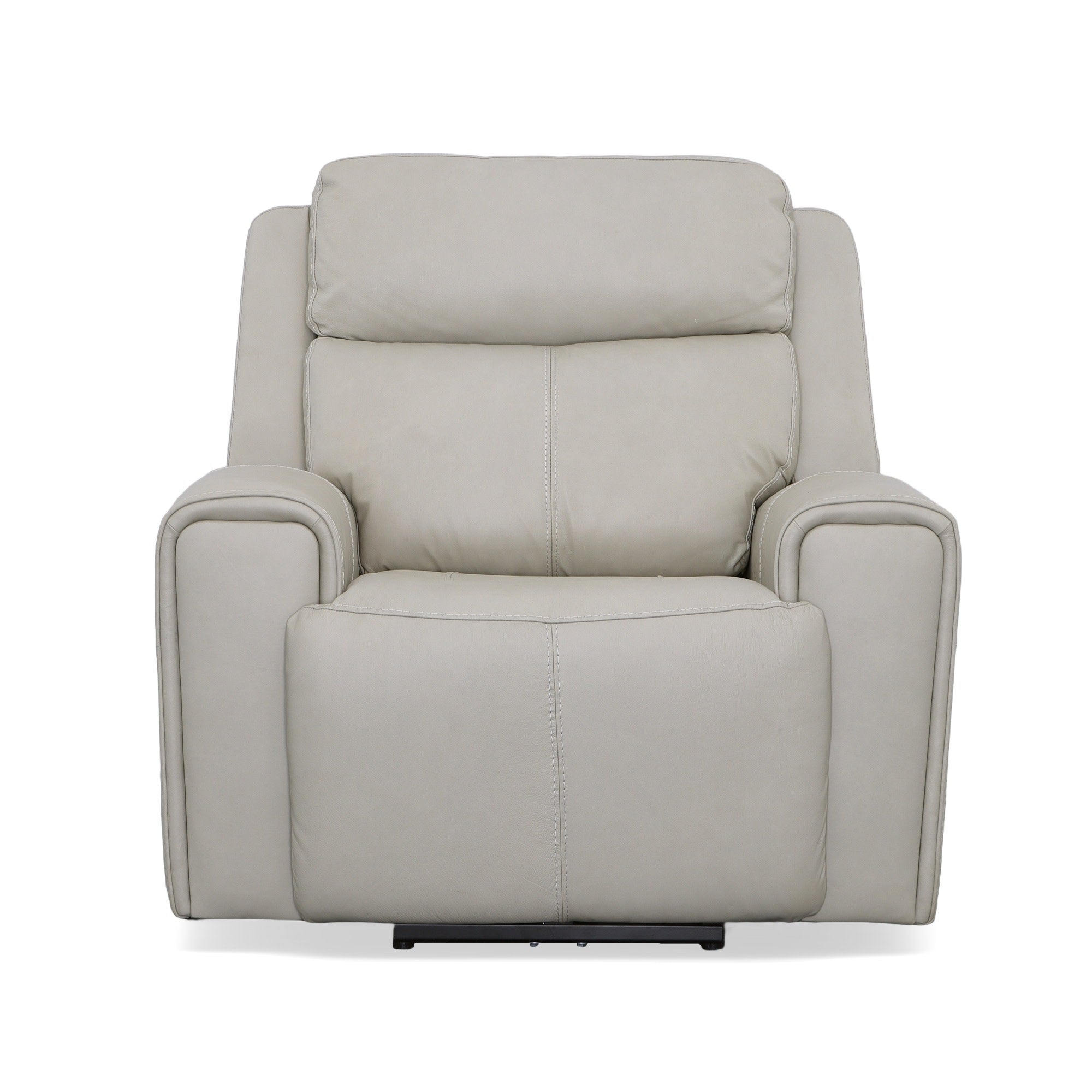 Barnett Gray Matters Leather Power Recliner with Power Headrest & Lumbar