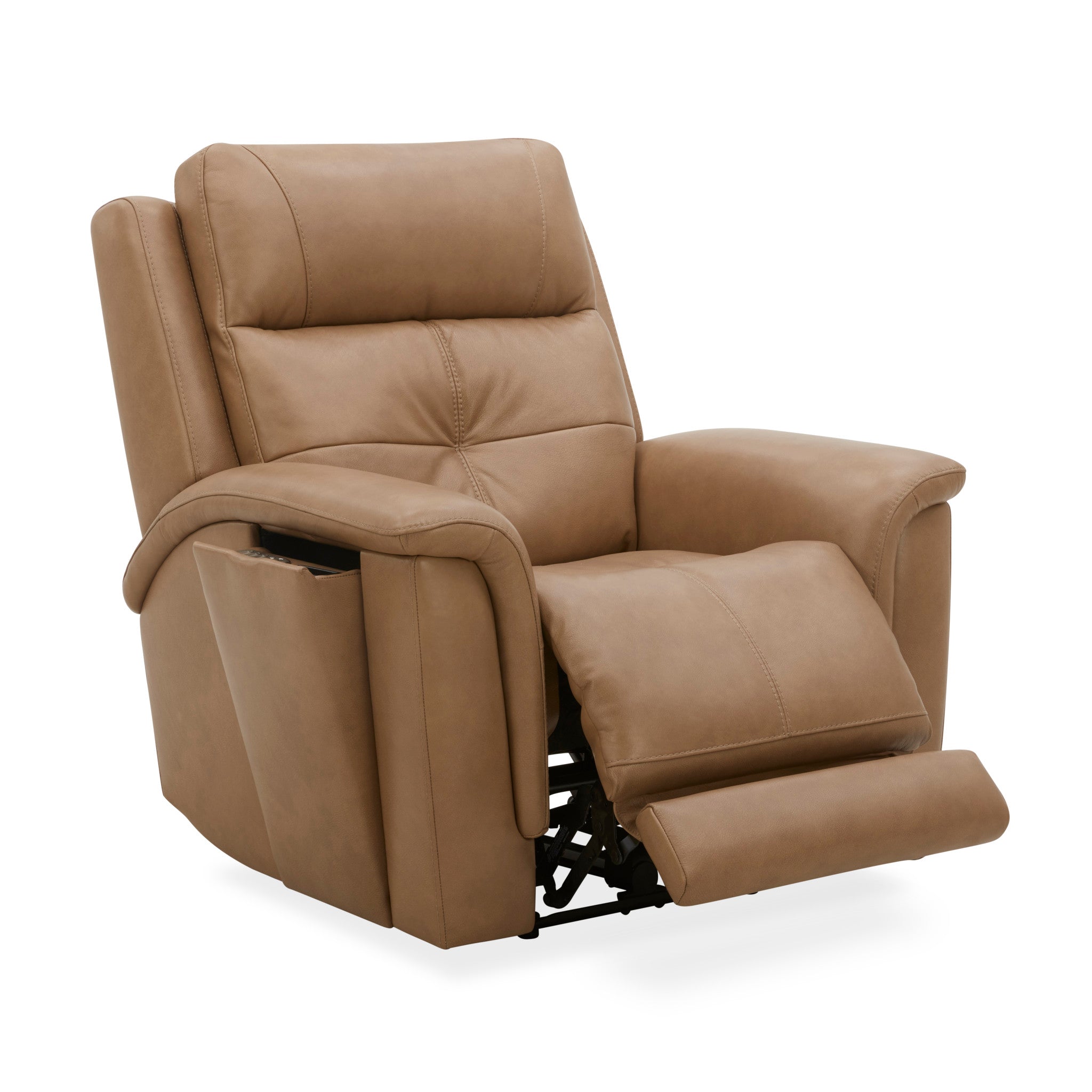 Ranger Brown Leather Power Recliner with Power Headrest, Lumbar, Heat & Massage
