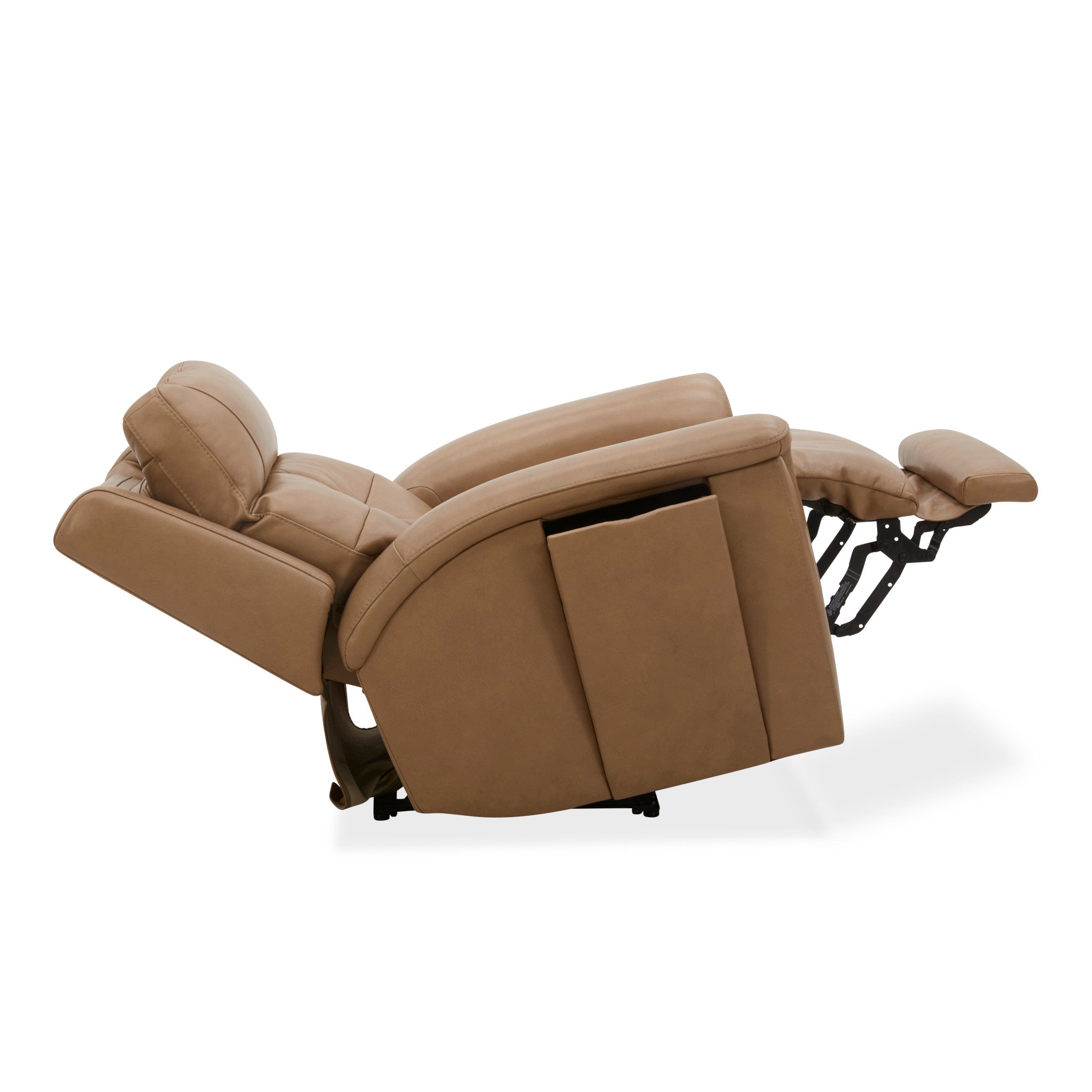 Ranger Brown Leather Power Recliner with Power Headrest, Lumbar, Heat & Massage