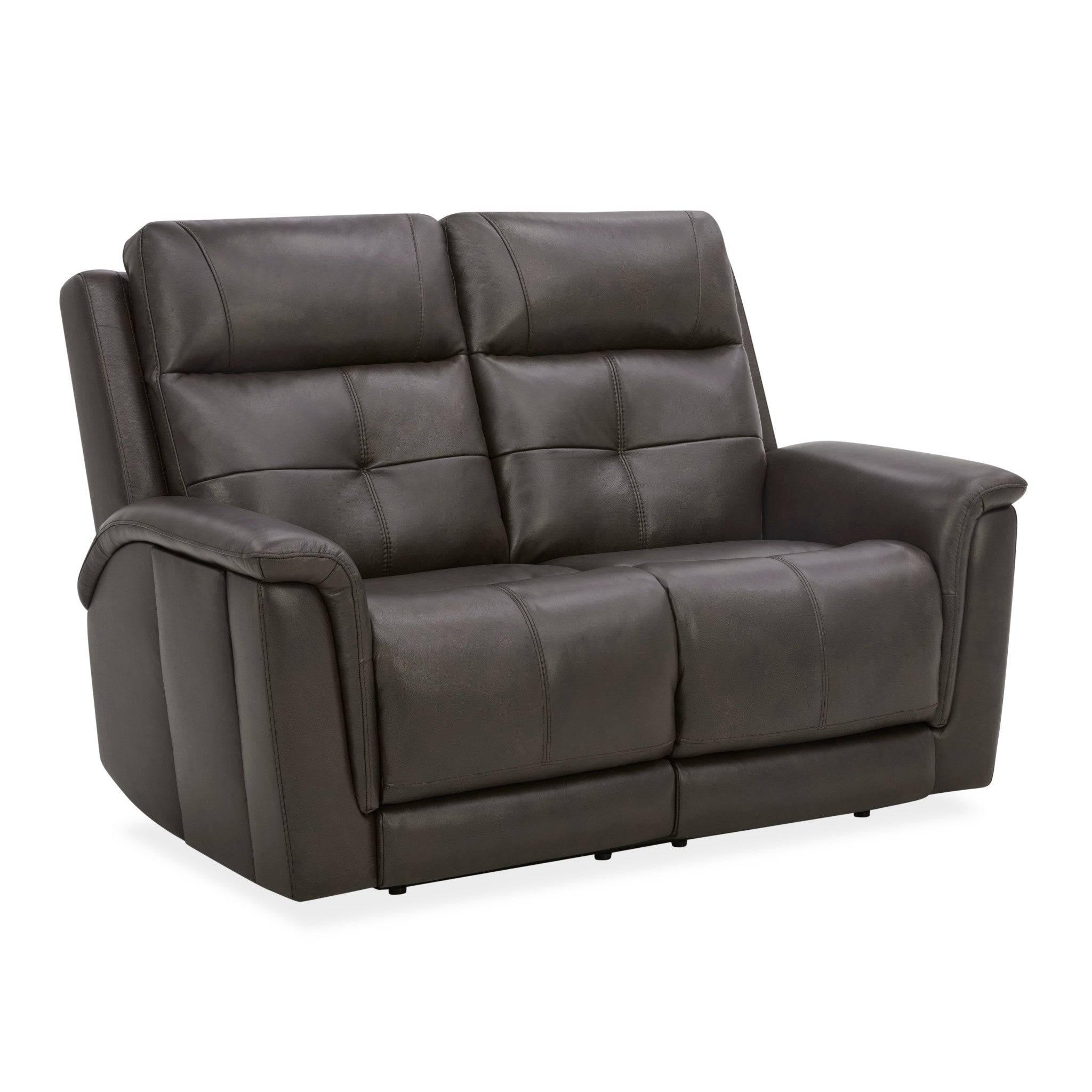 Ranger Rustic Brown Leather Power Reclining Loveseat with Power Headrest, Lumbar, Heat & Massage