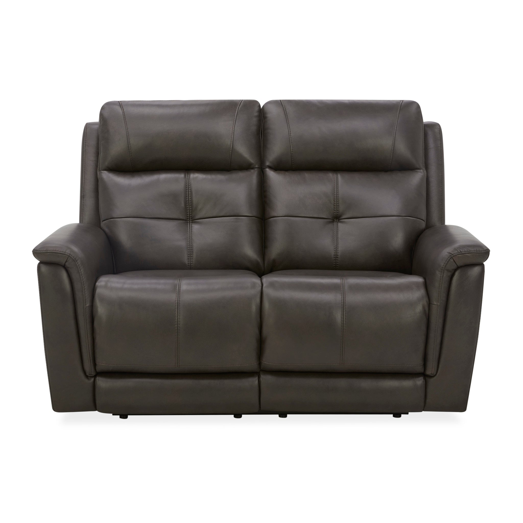 Ranger Rustic Brown Leather Power Reclining Loveseat with Power Headrest, Lumbar, Heat & Massage