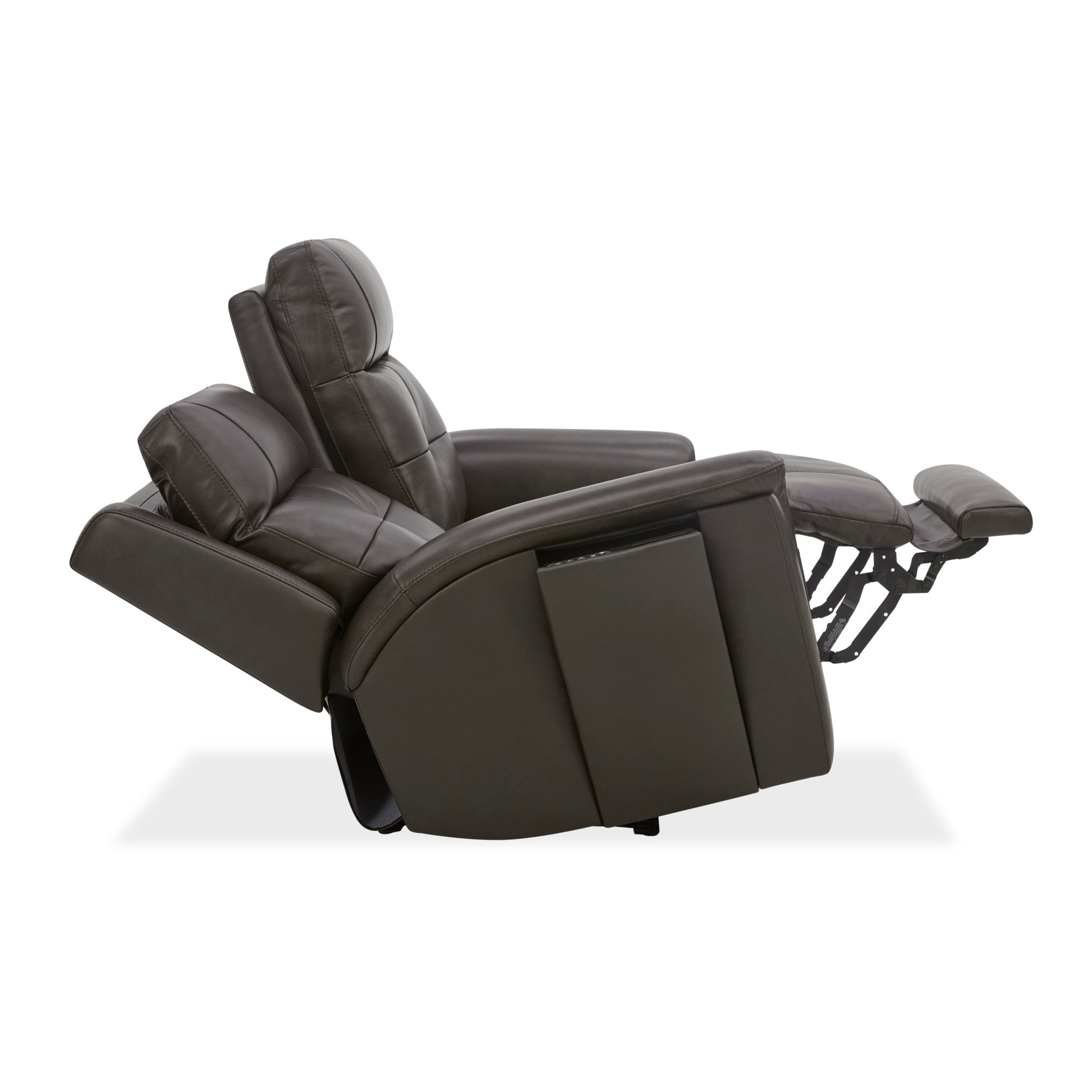 Ranger Rustic Brown Leather Power Reclining Loveseat with Power