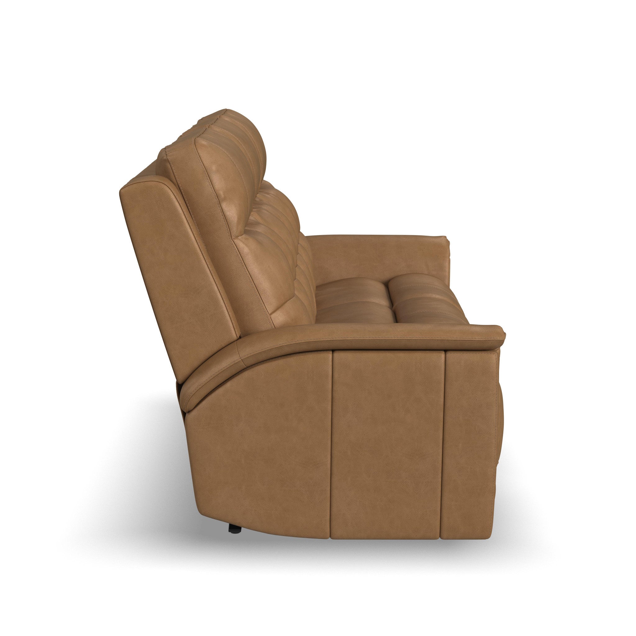 Ranger Oakridge Leather Power Reclining Sofa with Console, Power Headrest, Lumbar, Heat & Massage