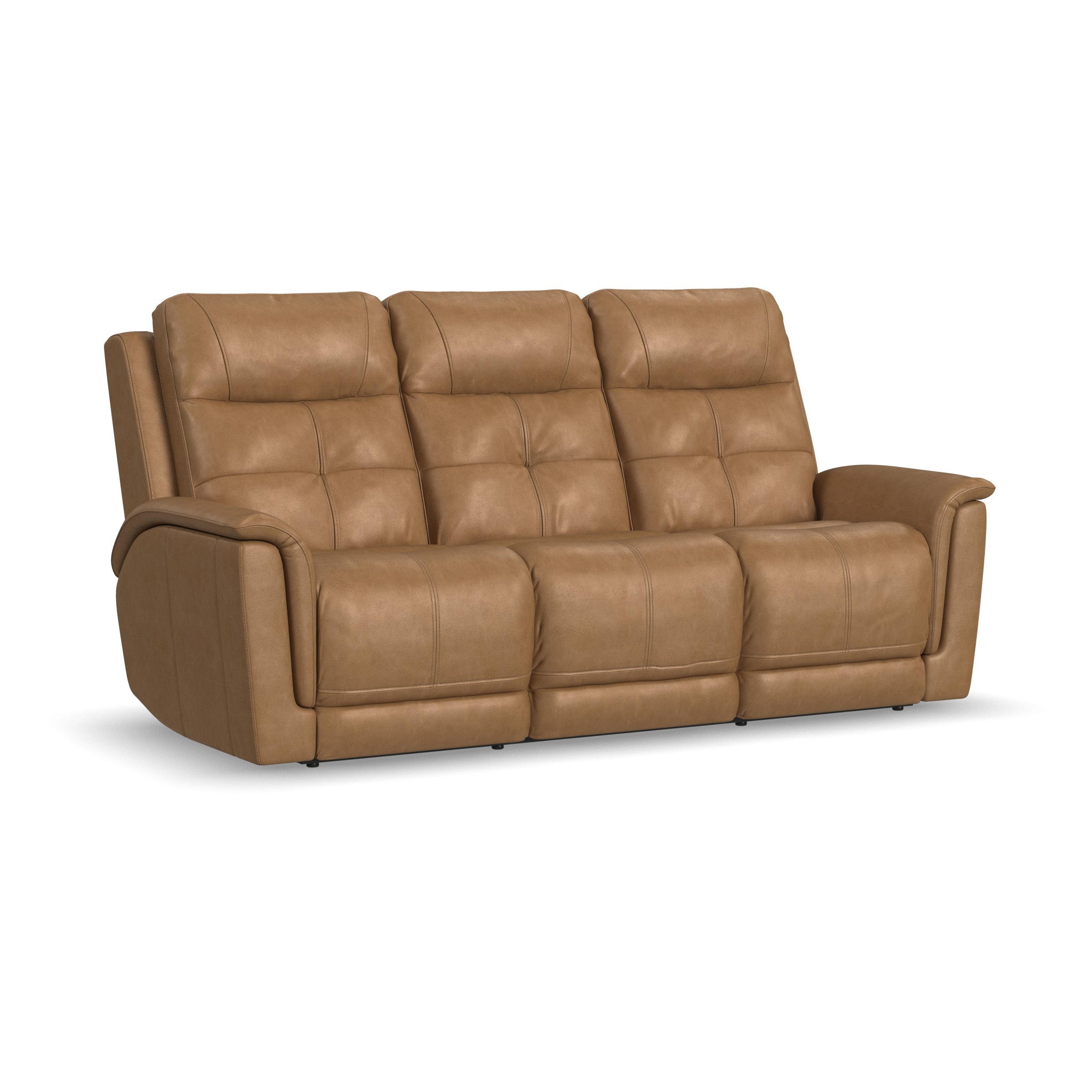 レオ&ココ Ranger Oakridge Leather Power Reclining Sofa with Console, Power