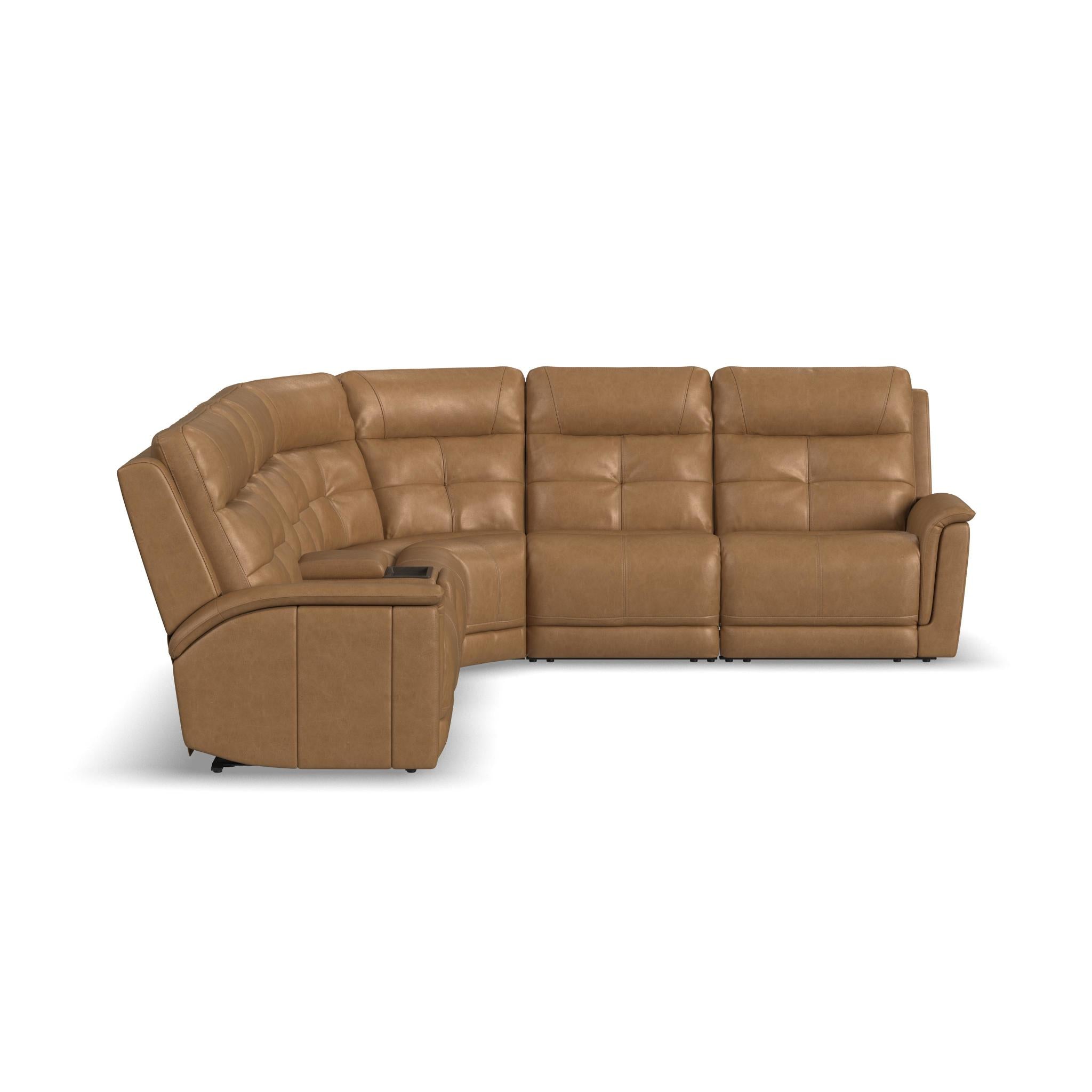Ranger Oakridge Leather Power Reclining Sectional with Power