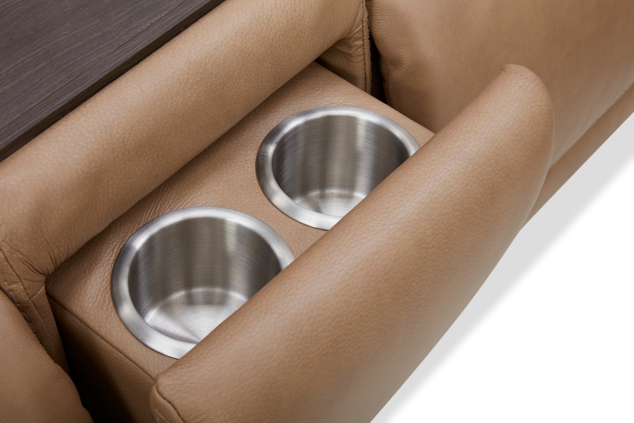 Ranger Leather Power Reclining Sectional with Power Headrest, Lumbar and Heat, Massage