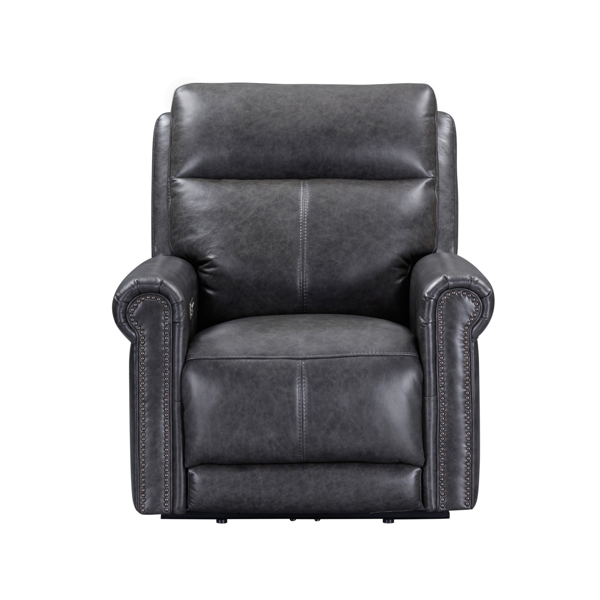 Alexander Leather Power Recliner with Power Headrest & Lumbar