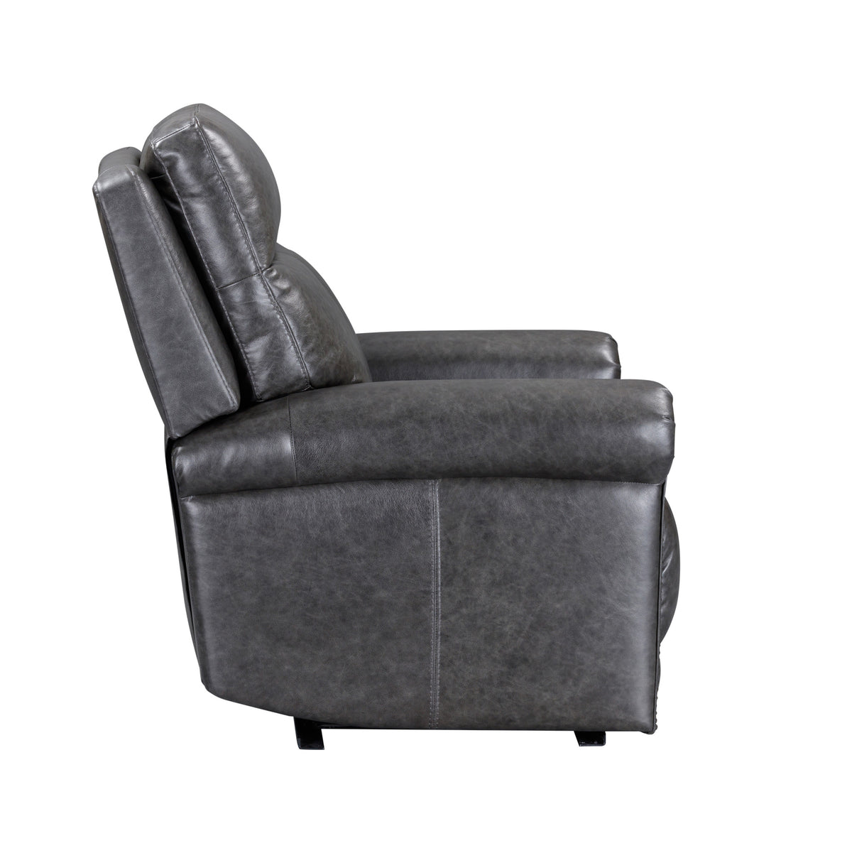 Alexander Leather Power Recliner with Power Headrest & Lumbar