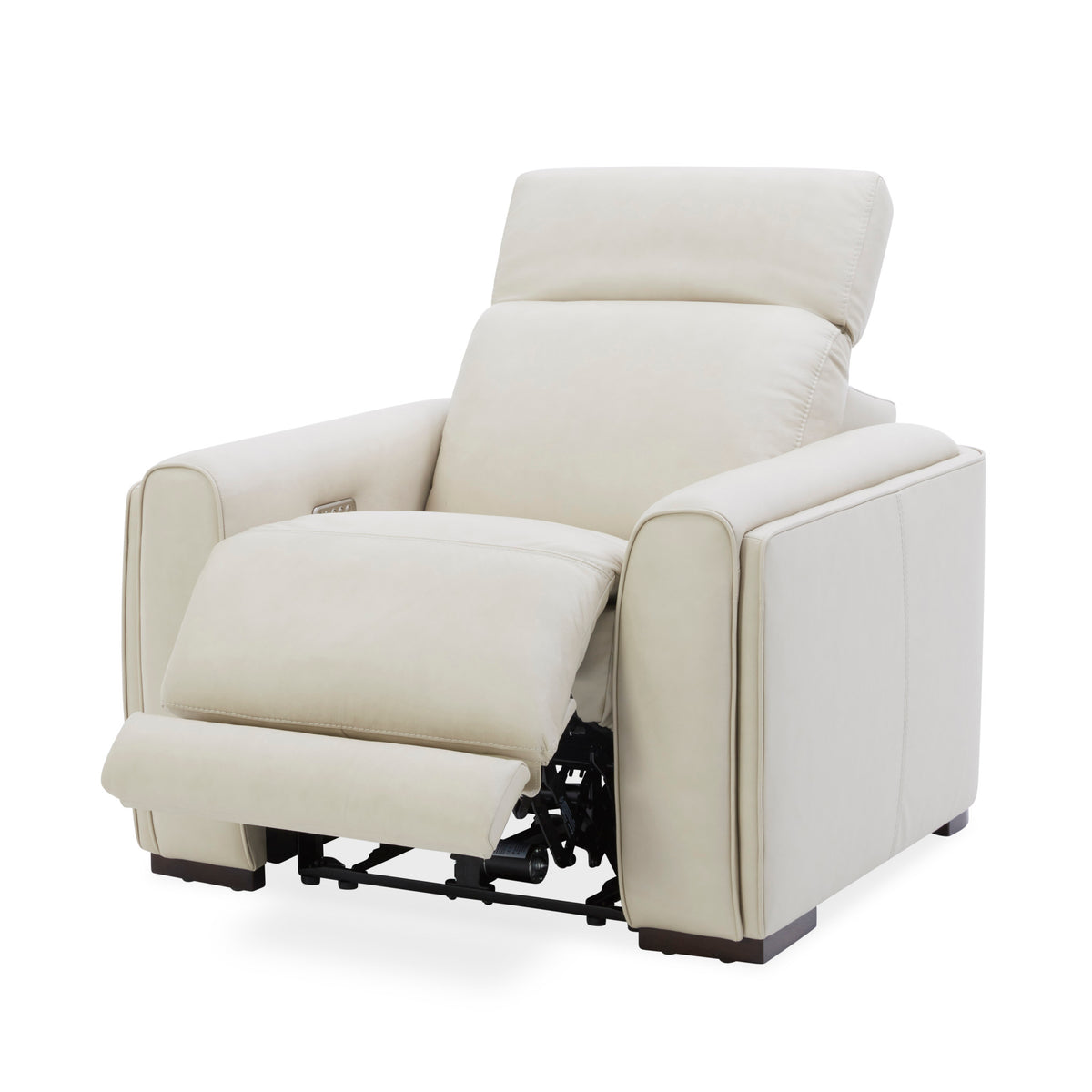 Sola Leather Power Recliner with Power Headrest, Lumbar, Heat & Massage