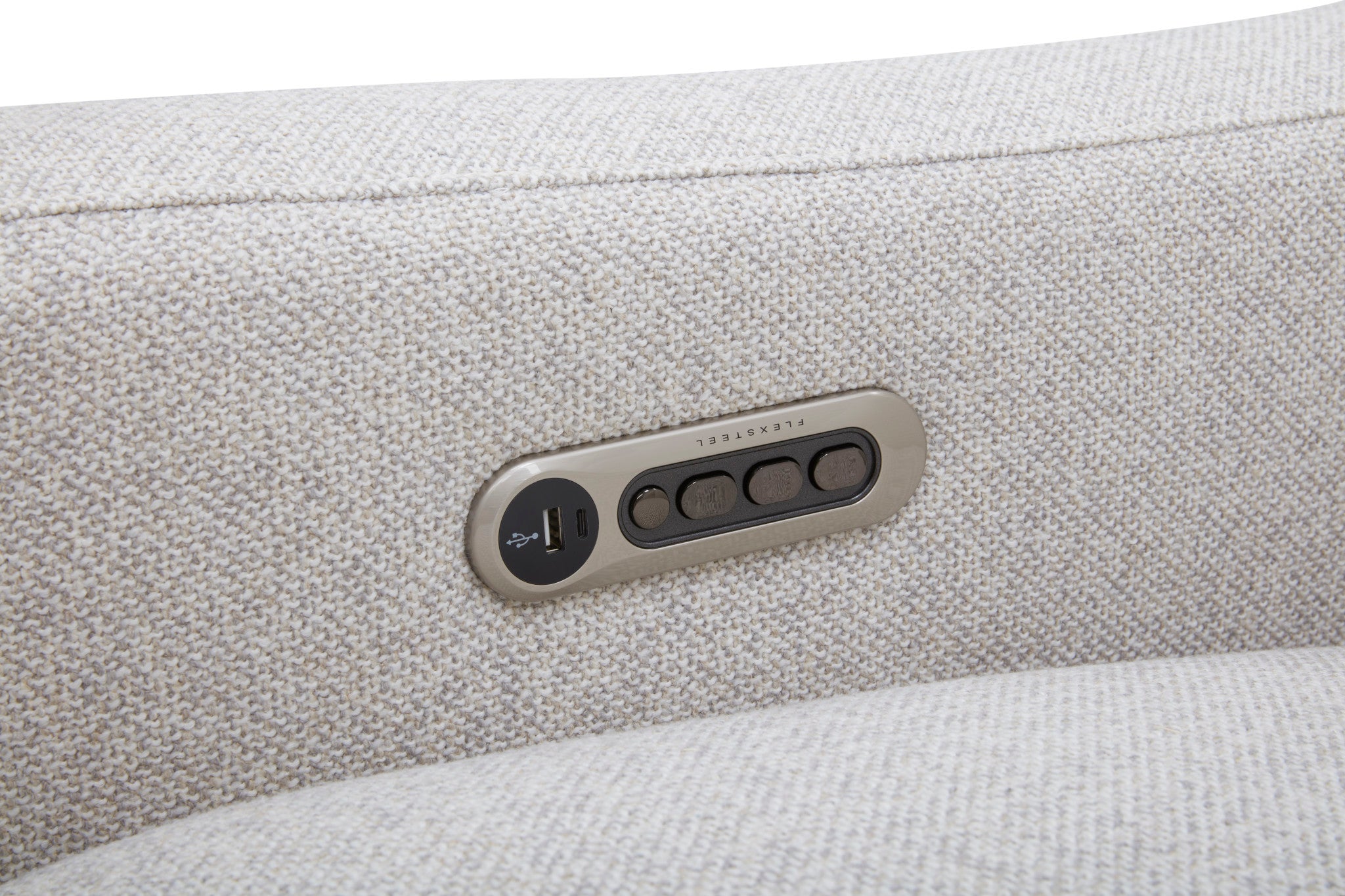 Ava Fabric Power Recliner with Power Headrest & Lumbar