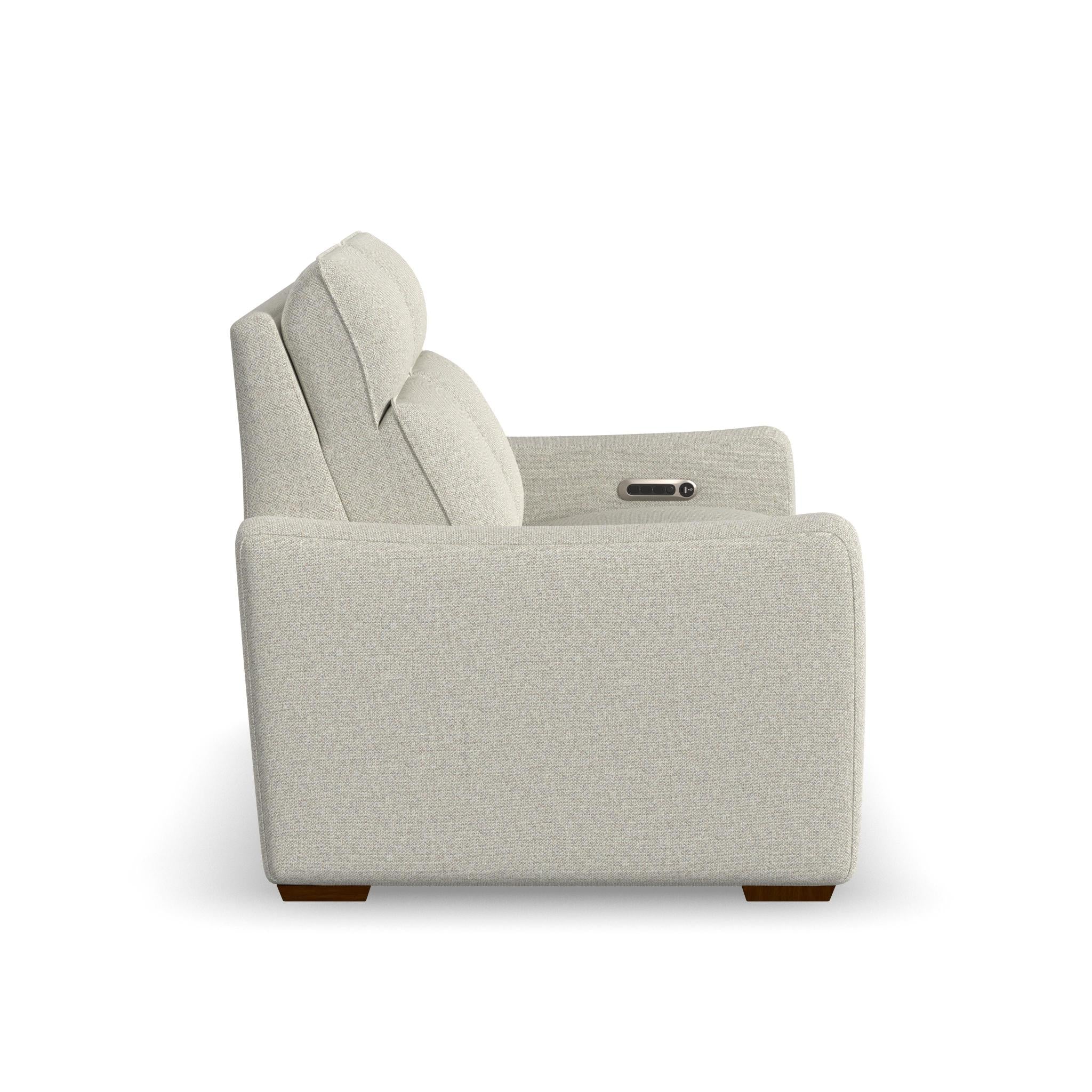 Ava Fabric Power Reclining Loveseat with Power Headrest & Lumbar