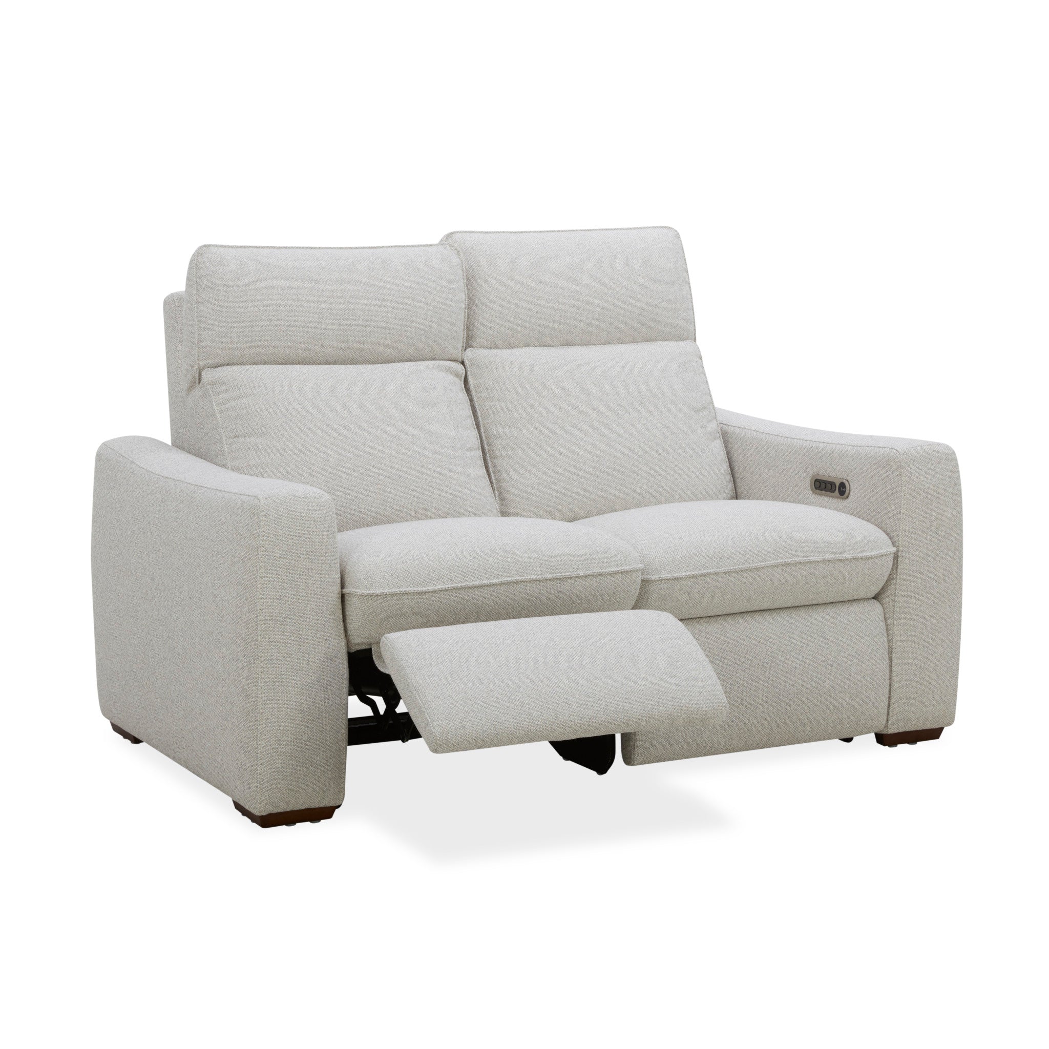 Ava Fabric Power Reclining Loveseat with Power Headrest & Lumbar