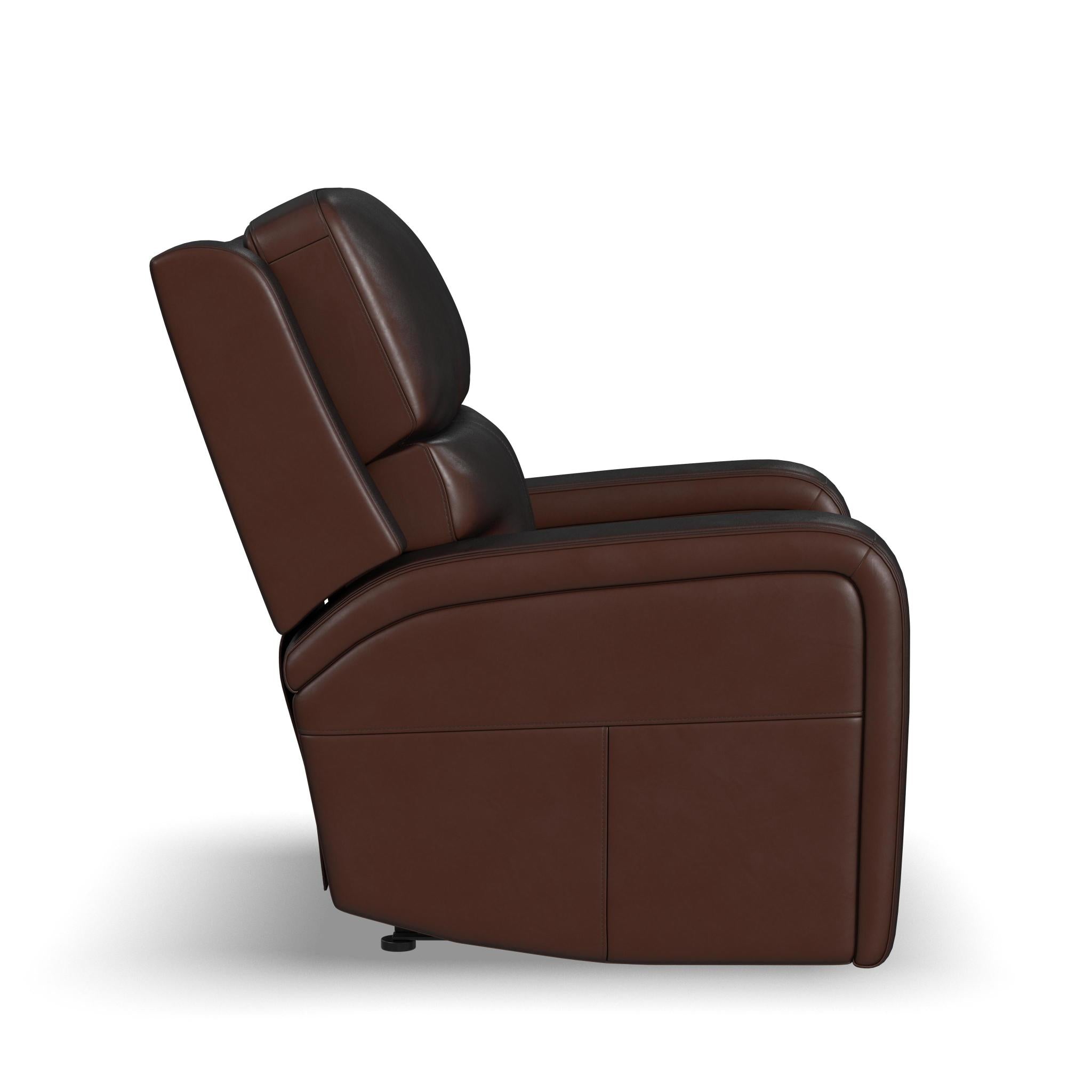 Oasis Leather Power Recliner with Power Headrest, Lumbar, Heat & Massage