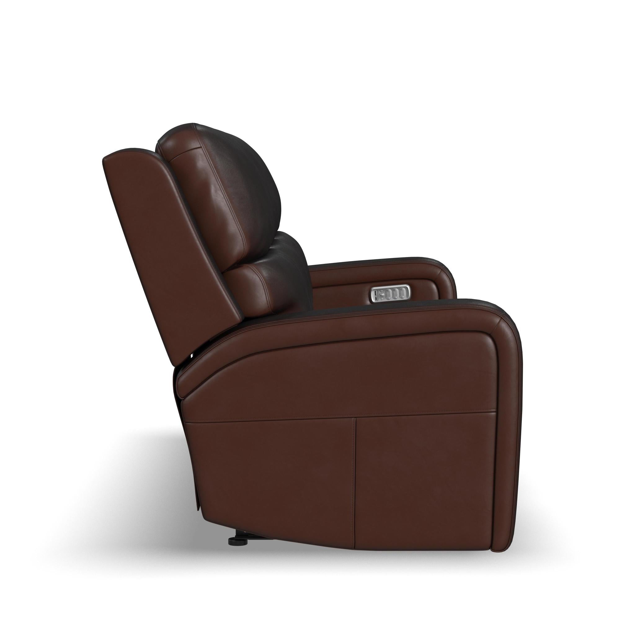 Oasis Leather Power Reclining Sofa with Power Headrests, Lumbar, Heat & Massage