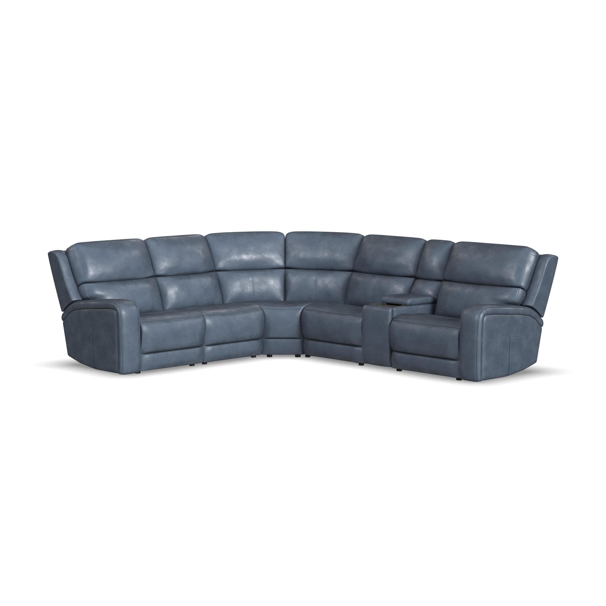 Oasis Storm Leather Sectional
