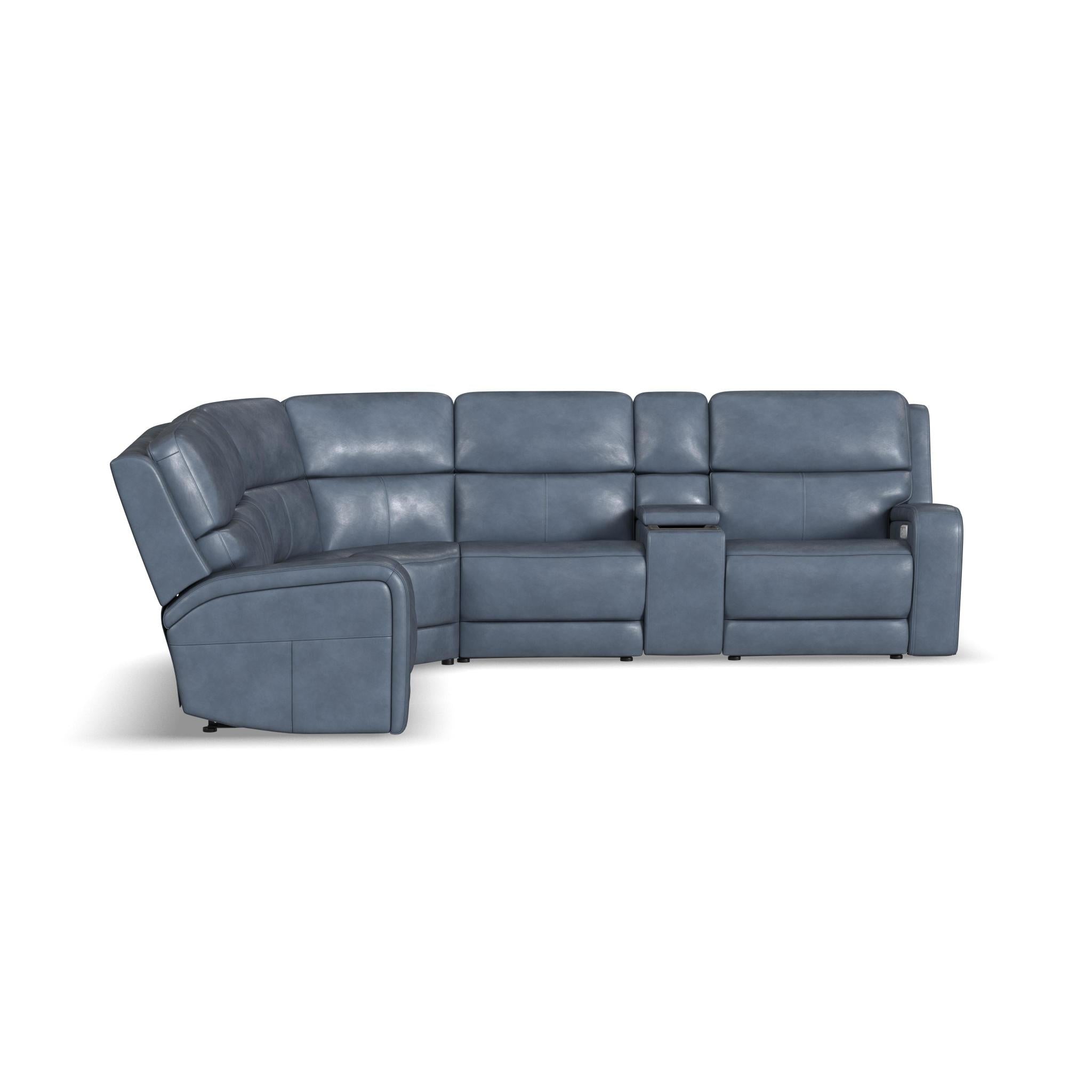 Oasis Storm Leather Sectional