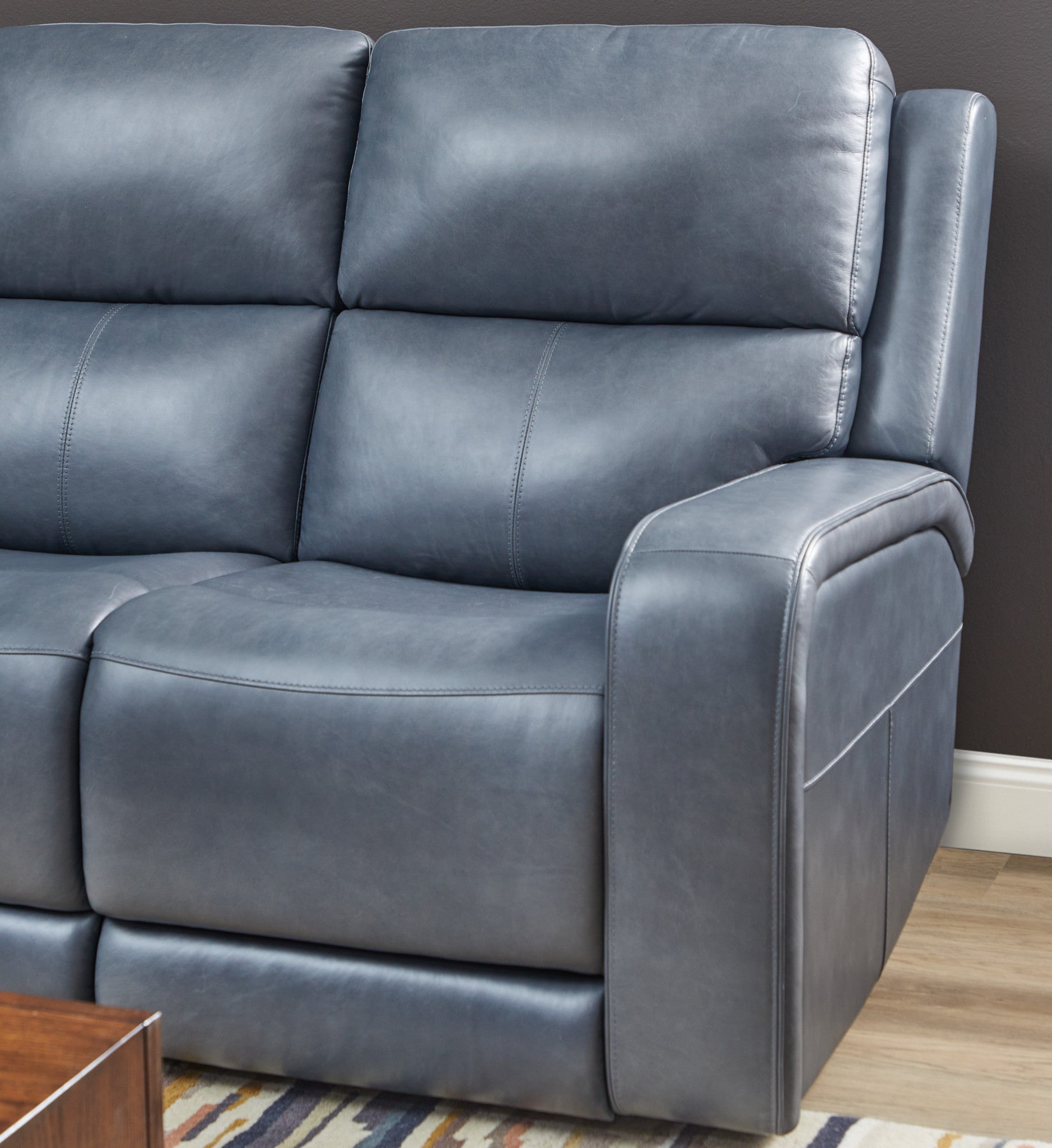 Oasis Storm Leather Sectional
