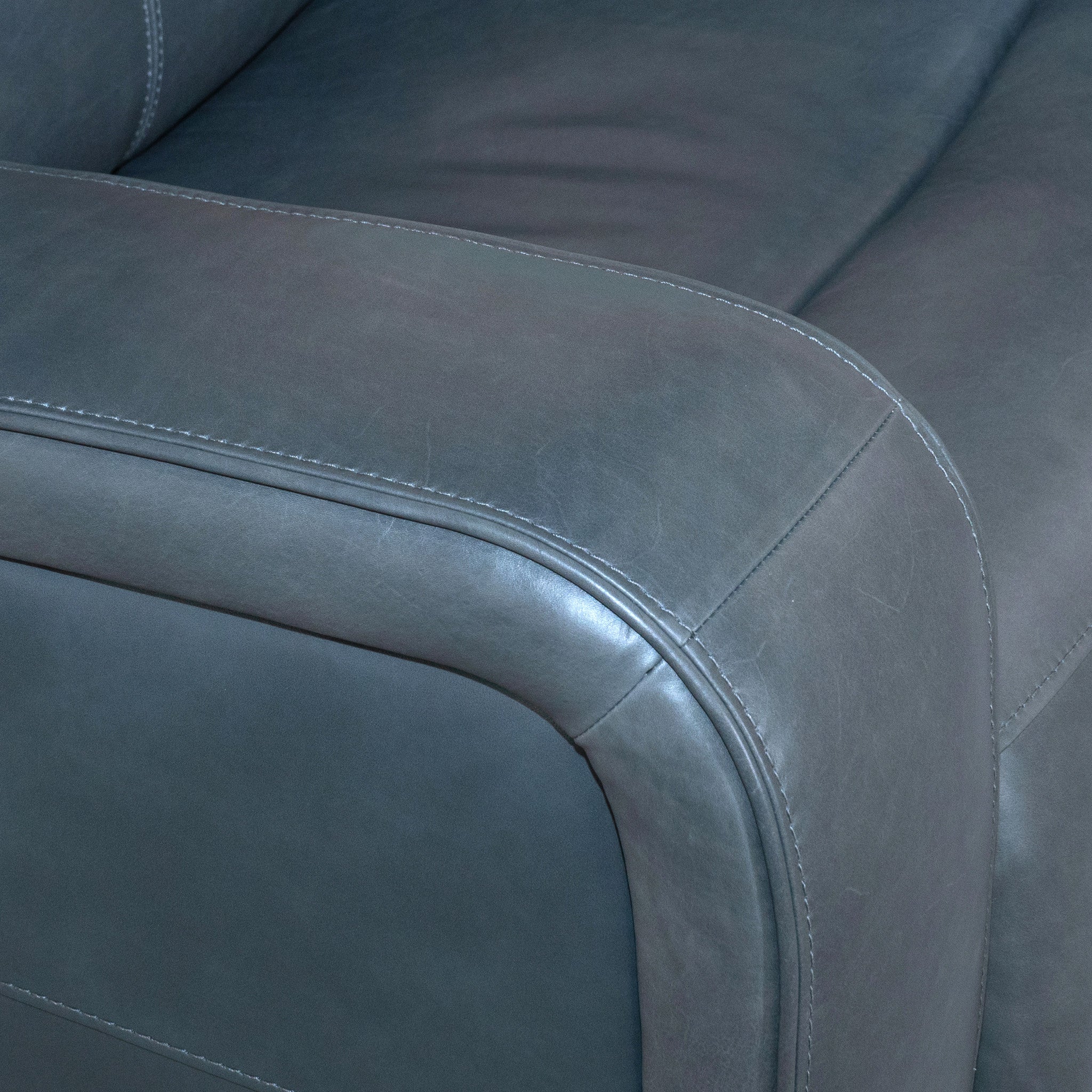 Oasis Storm Leather Sectional