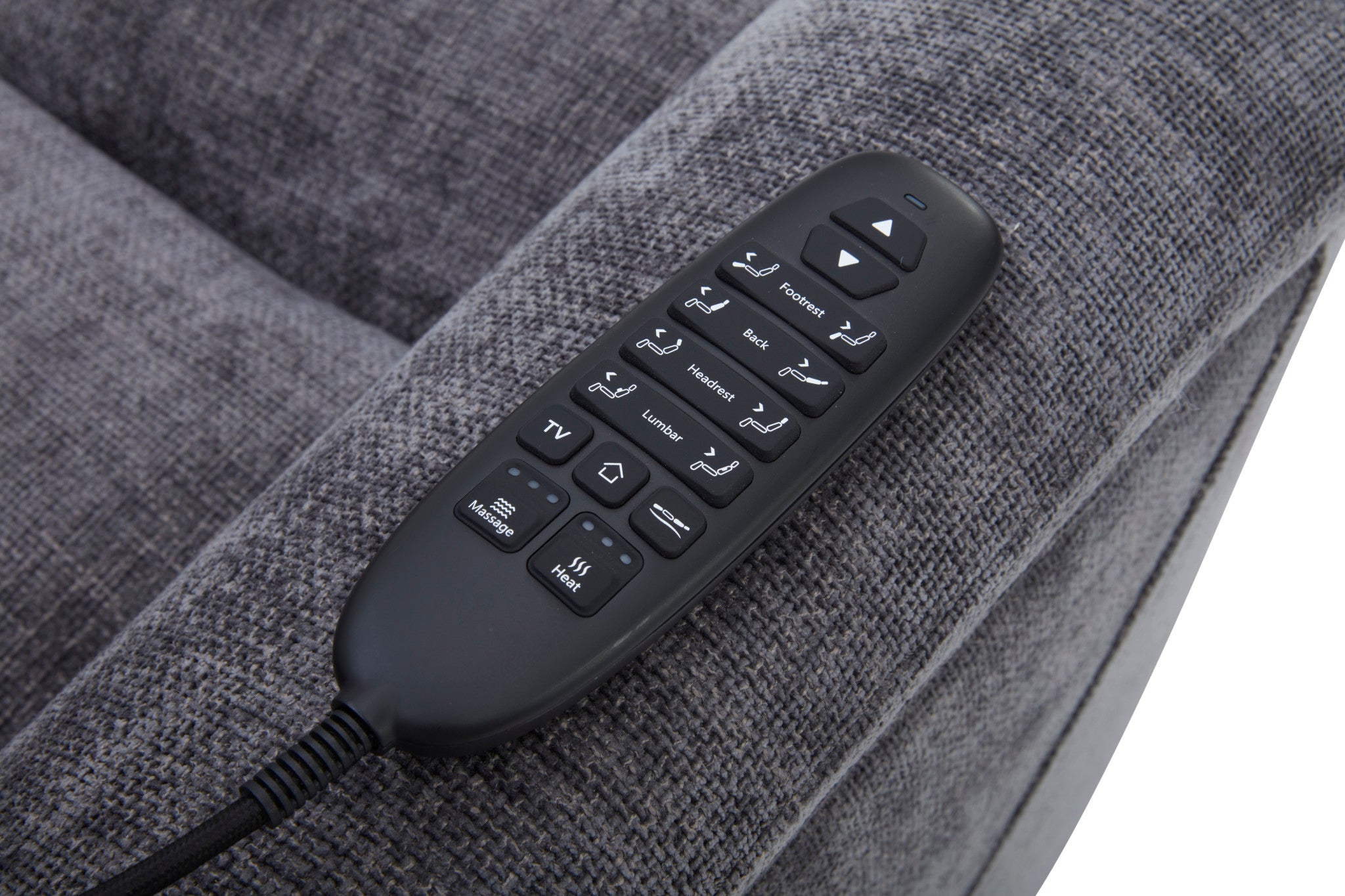 Luma Petite Fabric Petite Power Lift Recliner with Power Headrest, Lumbar, Heat & Massage