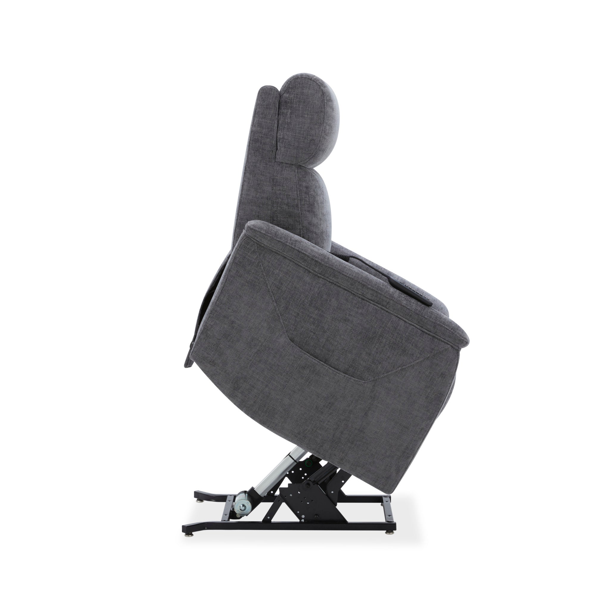 Luma Petite Shadow Fabric Petite Power Lift Recliner with Power Headrest, Lumbar, Heat & Massage
