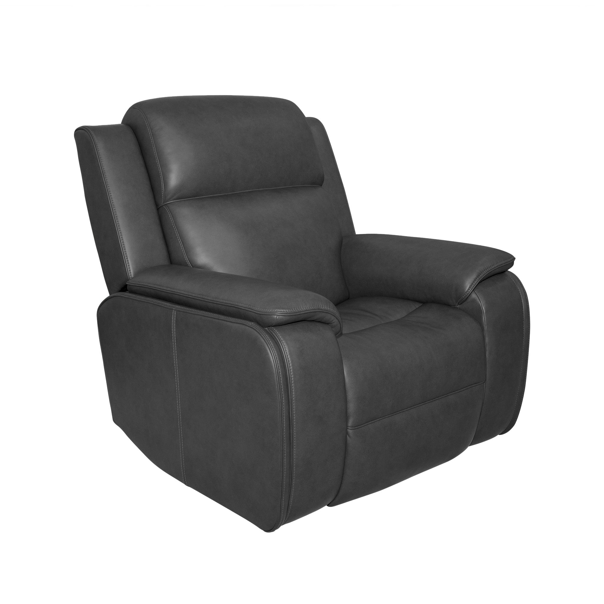 Ziggy Leather Power Recliner with Power Headrest, Lumbar, Heat & Massage