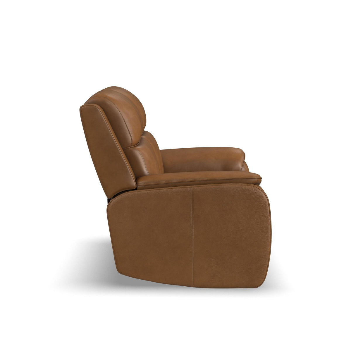 Ziggy Leather Power Reclining Loveseat with Power Headrest, Lumbar, Heat & Massage