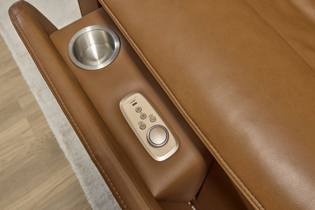 Ziggy Leather Power Reclining Sofa with Power Headrest, Lumbar, Heat & Massage
