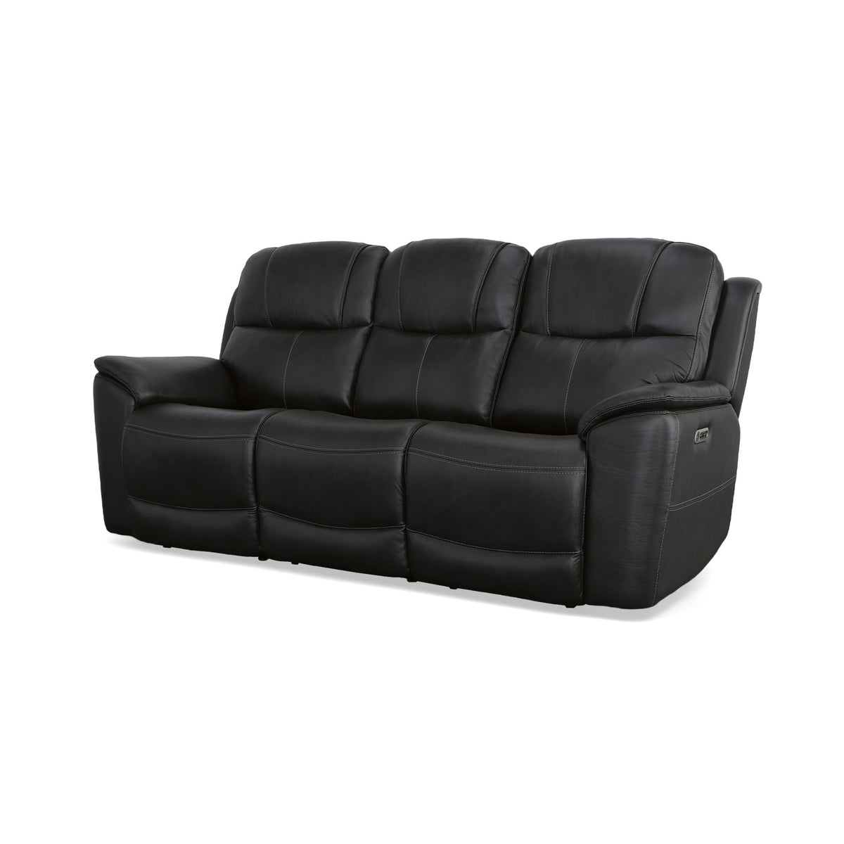 Crew Leather Power Reclining Sofa with Power Headrests & Lumbar