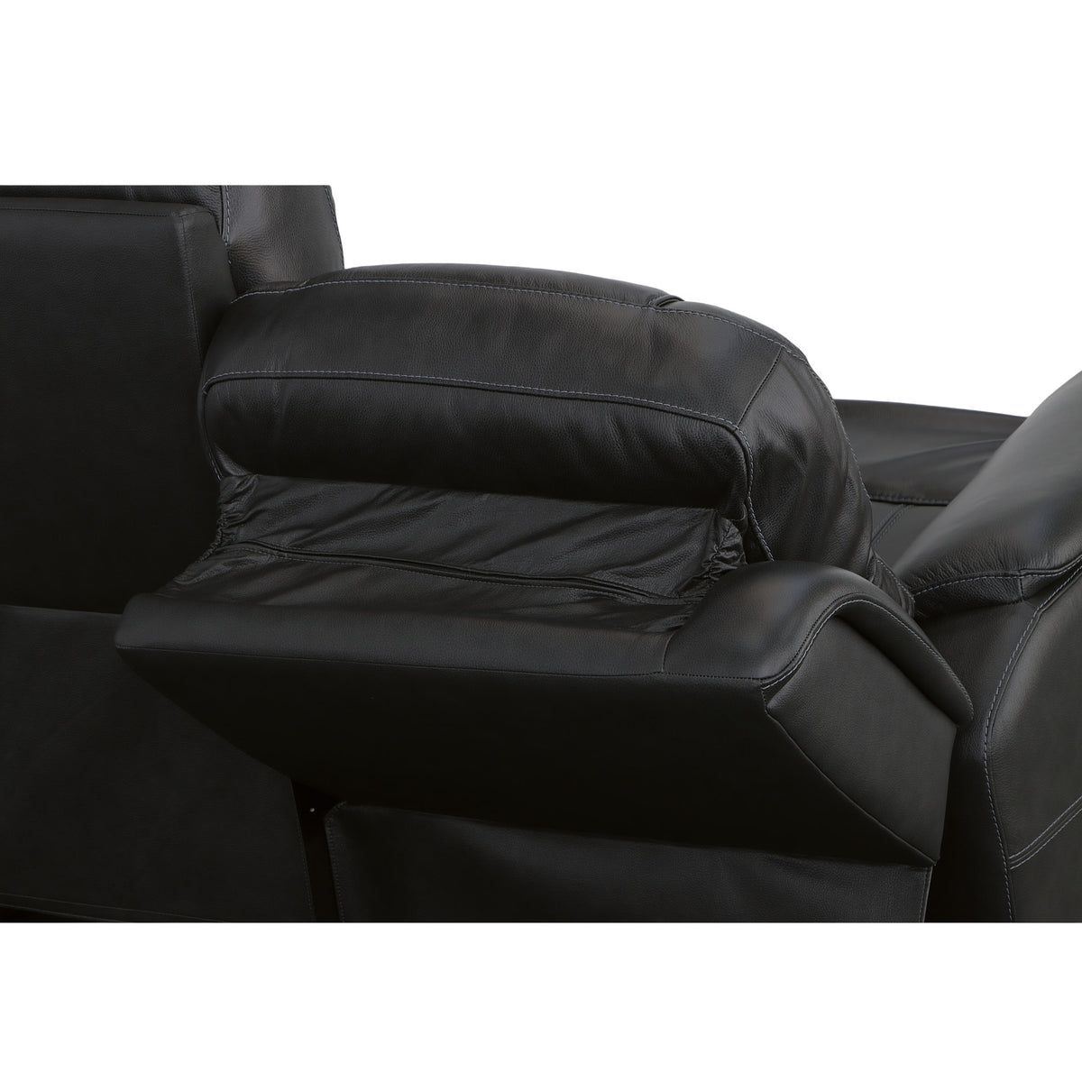 Crew Leather Power Reclining Sofa with Power Headrests & Lumbar