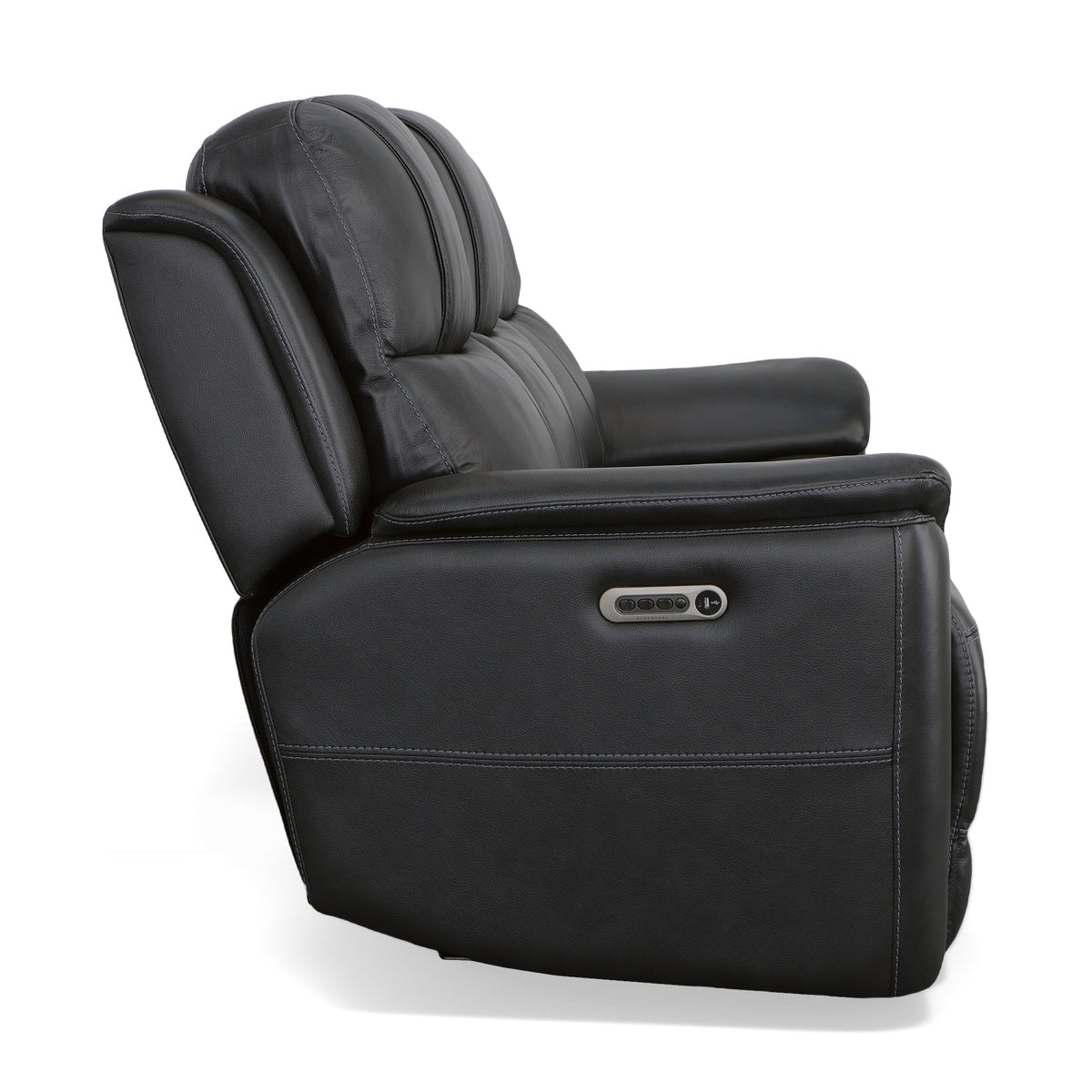 Crew Leather Power Reclining Sofa with Power Headrests & Lumbar