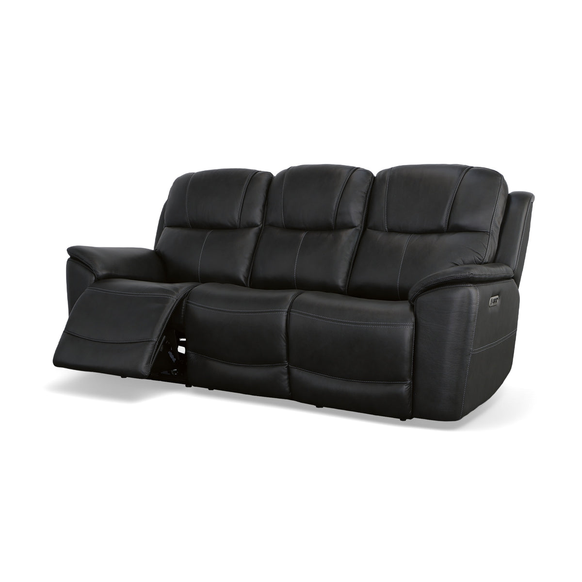 Crew Leather Power Reclining Sofa with Power Headrests & Lumbar