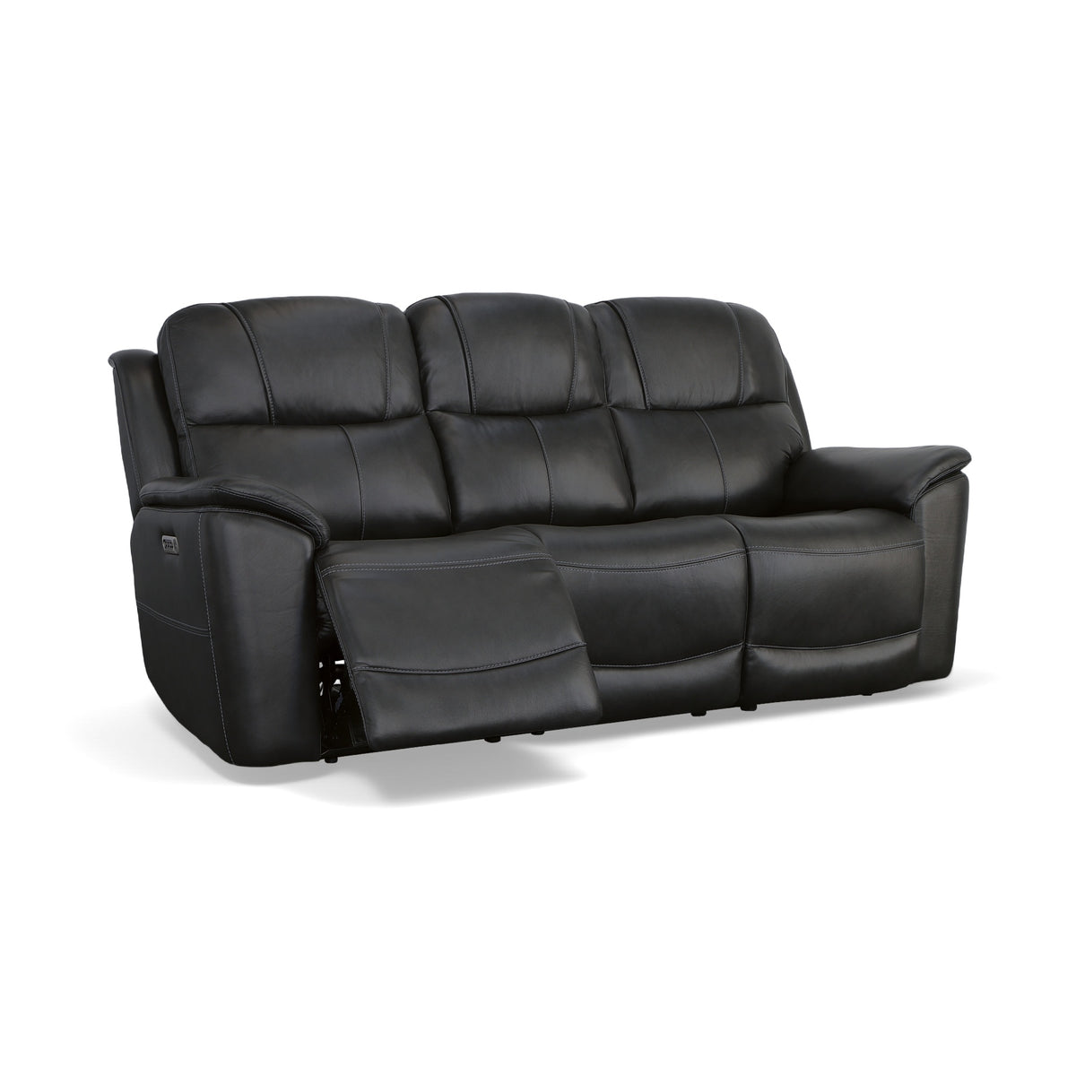 Crew Leather Power Reclining Sofa with Power Headrests & Lumbar