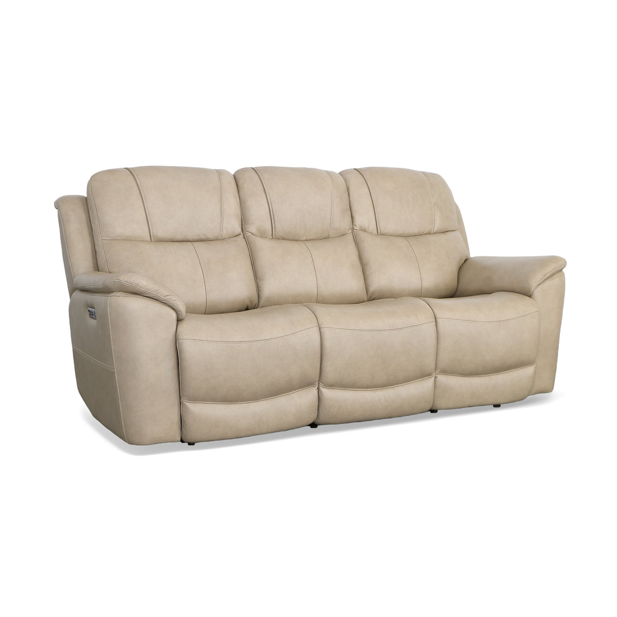 Crew Leather Power Reclining Sofa with Power Headrests & Lumbar