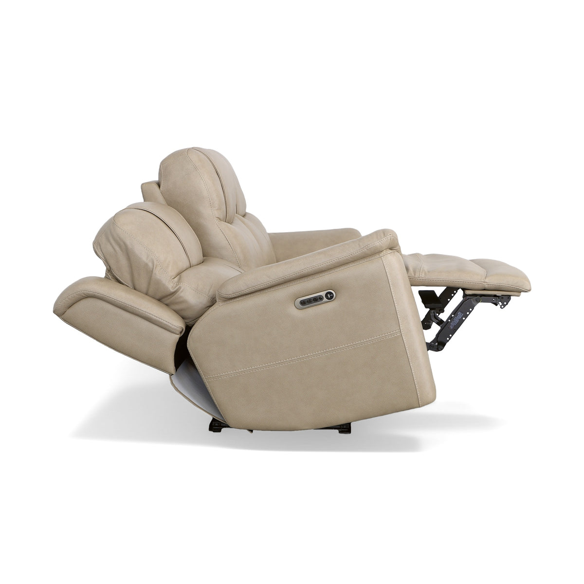 Crew Leather Power Reclining Sofa with Power Headrests & Lumbar