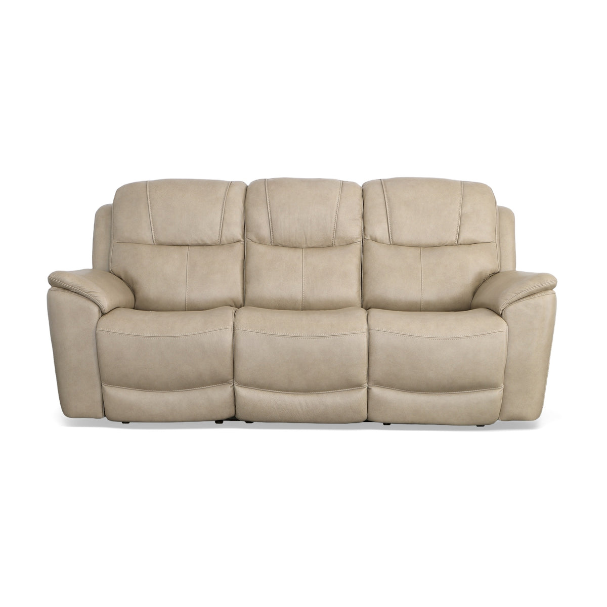 Crew Leather Power Reclining Sofa with Power Headrests & Lumbar