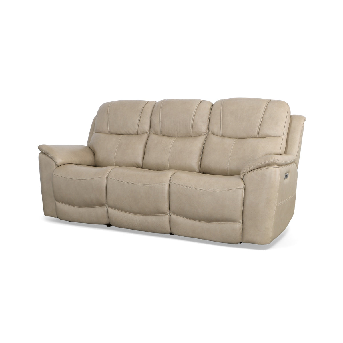 Crew Leather Power Reclining Sofa with Power Headrests & Lumbar