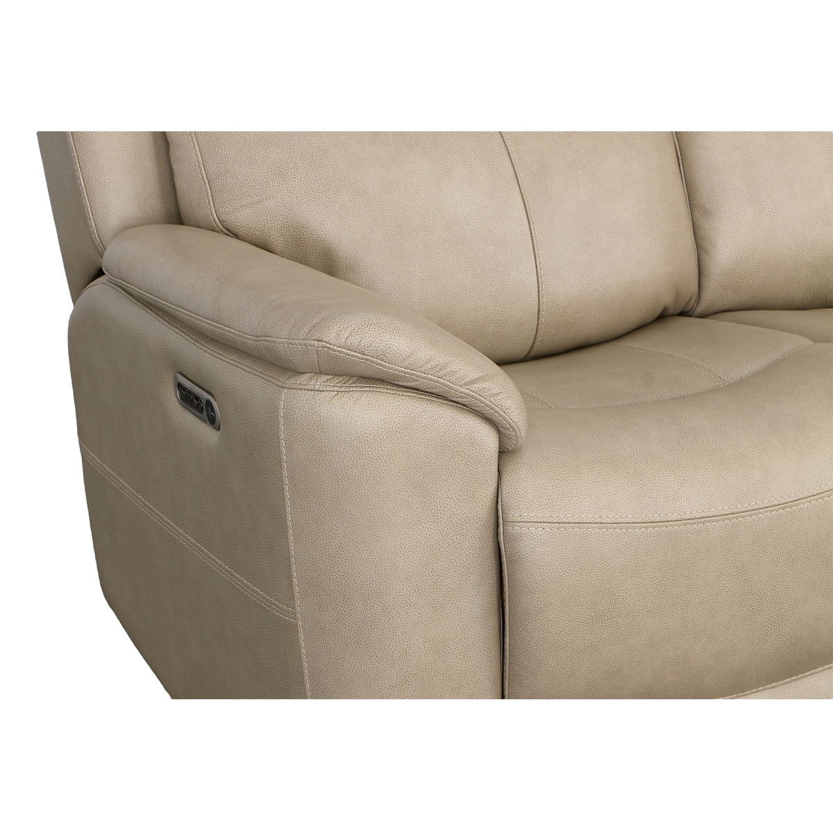 Crew Leather Power Reclining Sofa with Power Headrests & Lumbar