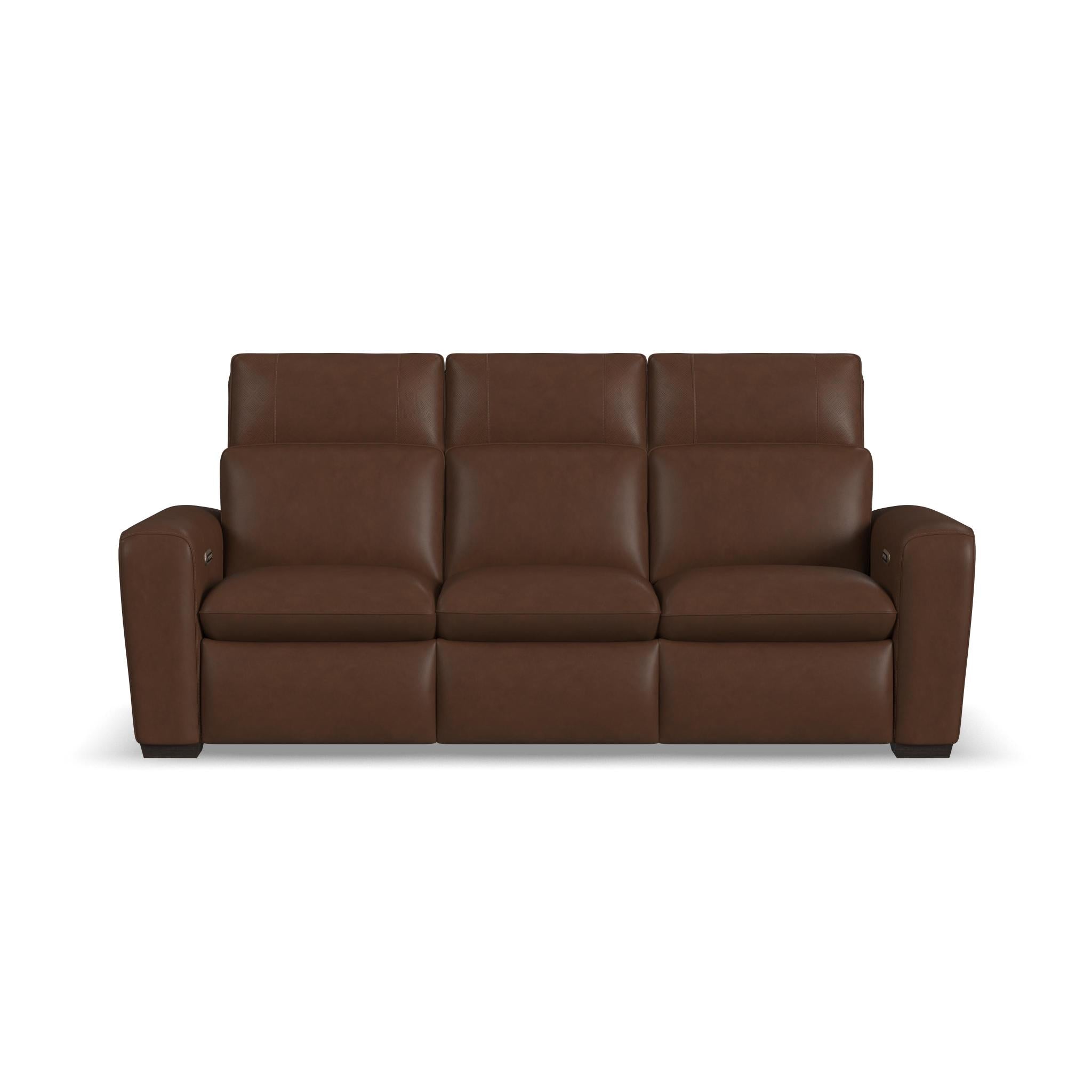 Sense Leather Power Reclining Sofa with Power Headrest, Lumbar & Pulse