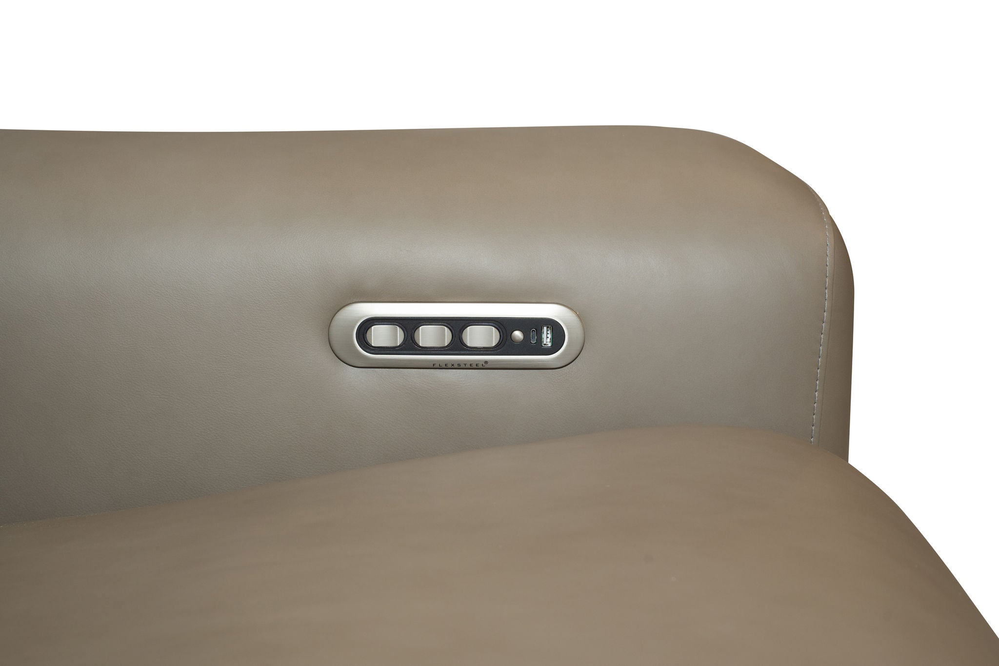Sense Leather Power Reclining Loveseat with Console, Power Headrest, Lumbar & Pulse