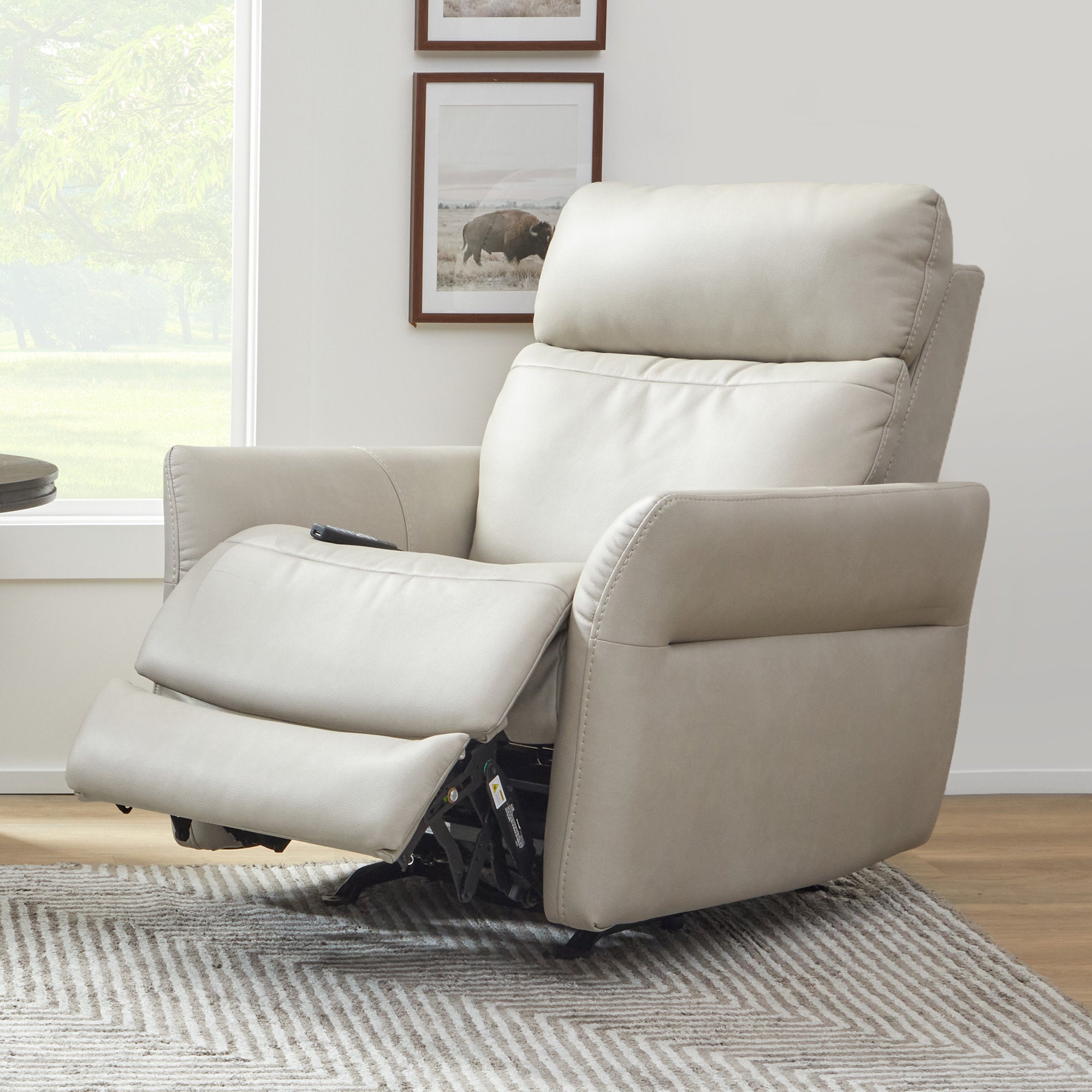 Artemis Fabric Power Rocking Recliner with Power Headrest, Lumbar, Heat & Massage