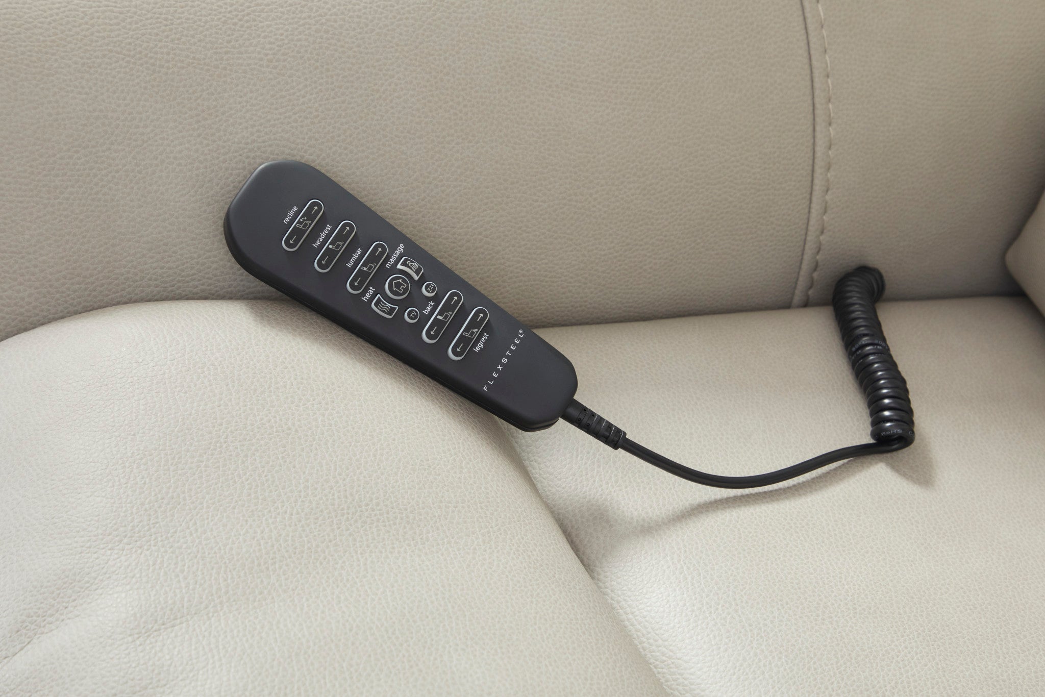 Artemis Fabric Power Rocking Recliner with Power Headrest, Lumbar, Heat & Massage