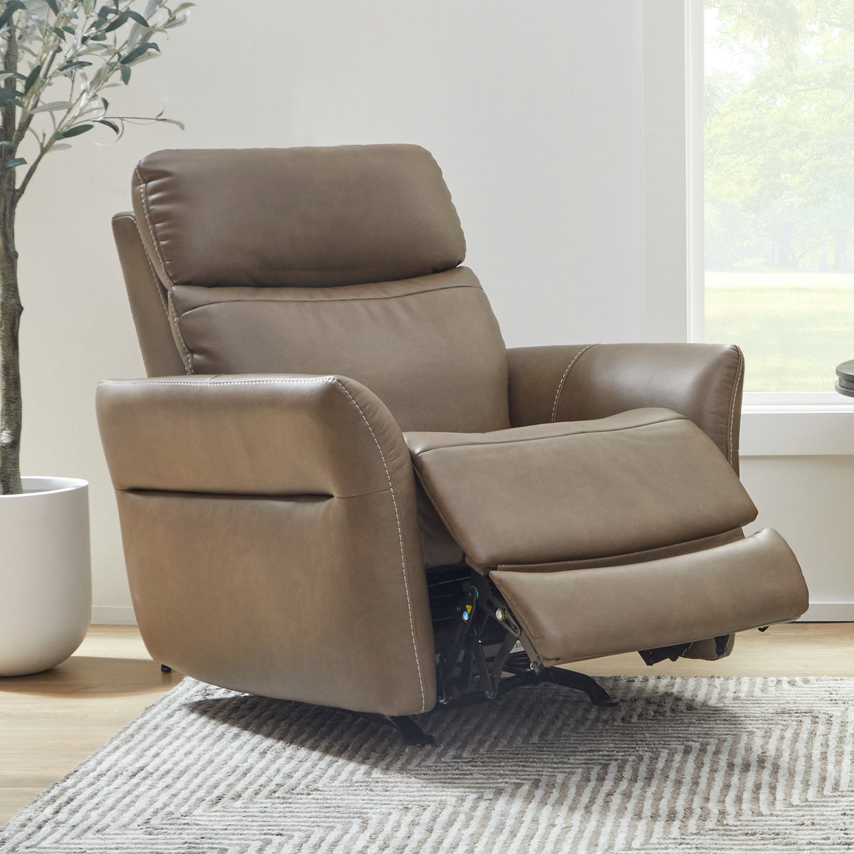 Artemis Fabric Power Rocking Recliner with Power Headrest, Lumbar, Heat & Massage