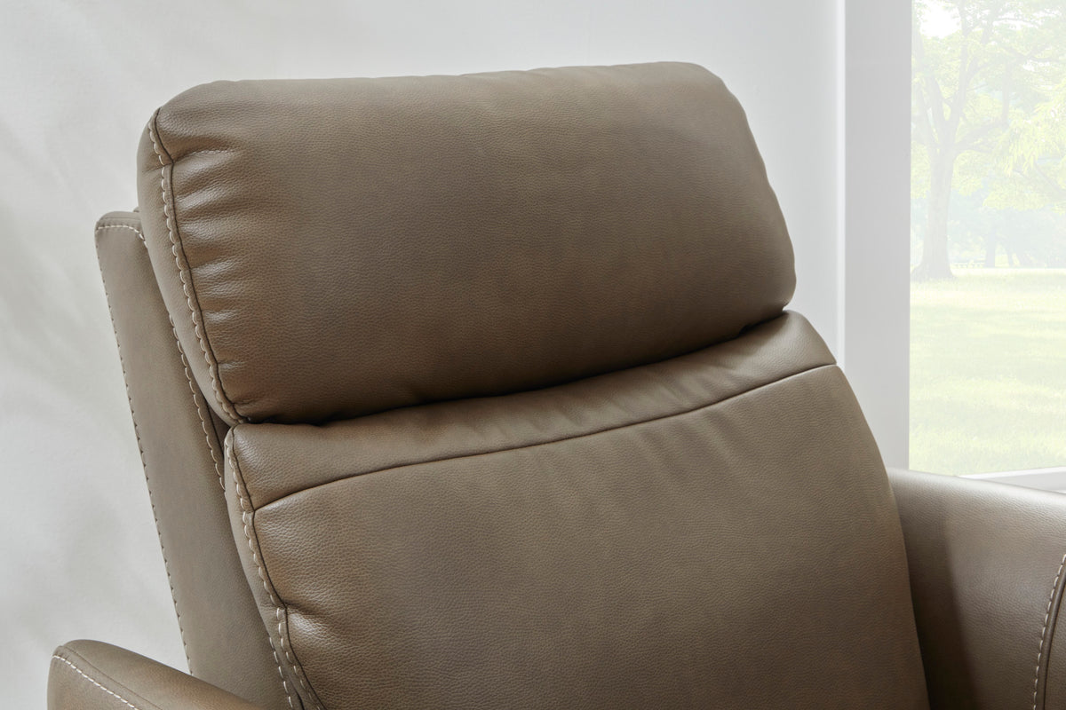Artemis Fabric Power Rocking Recliner with Power Headrest, Lumbar, Heat & Massage